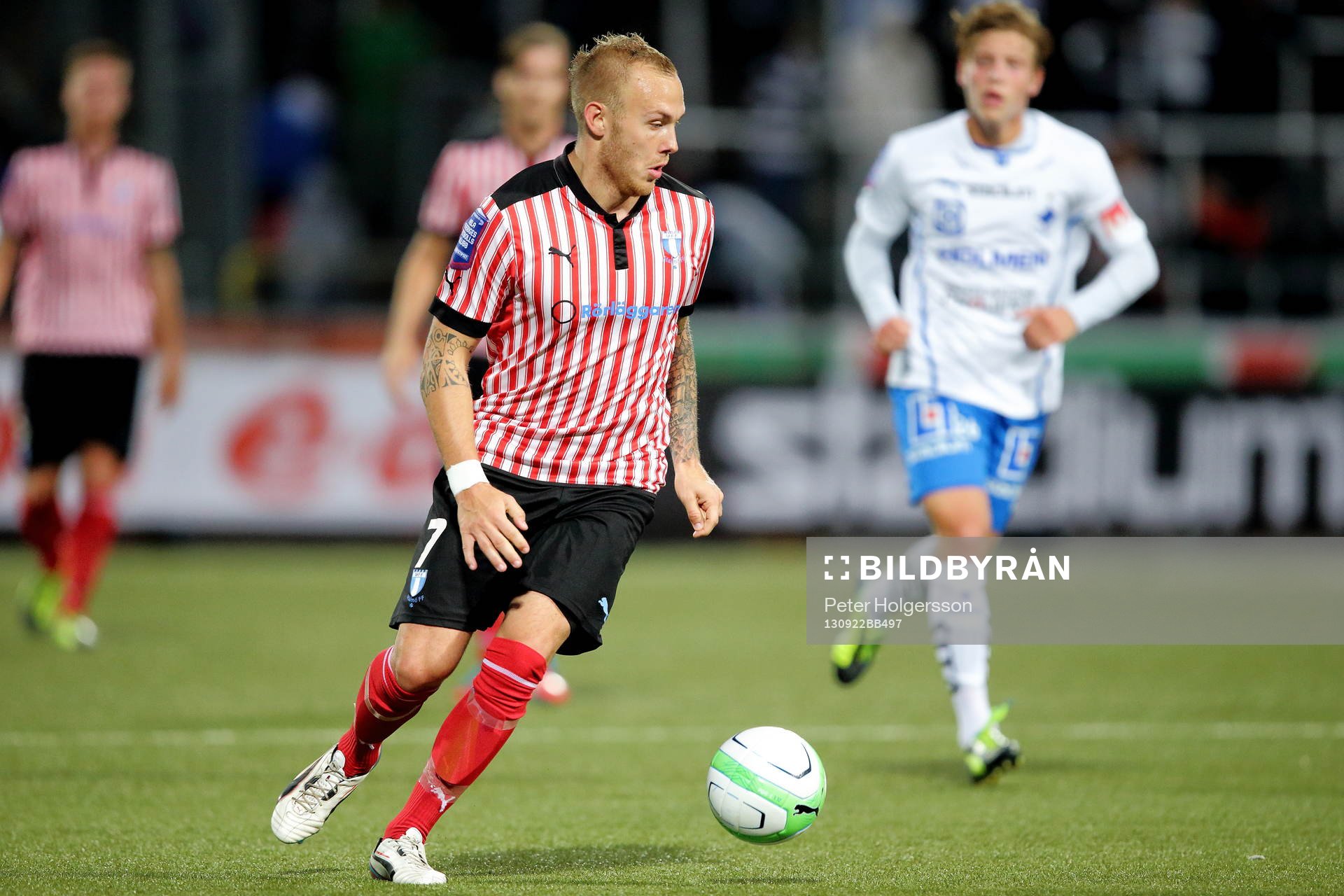 Malmös Magnus Eriksson i fotbollsmatchen mellan
