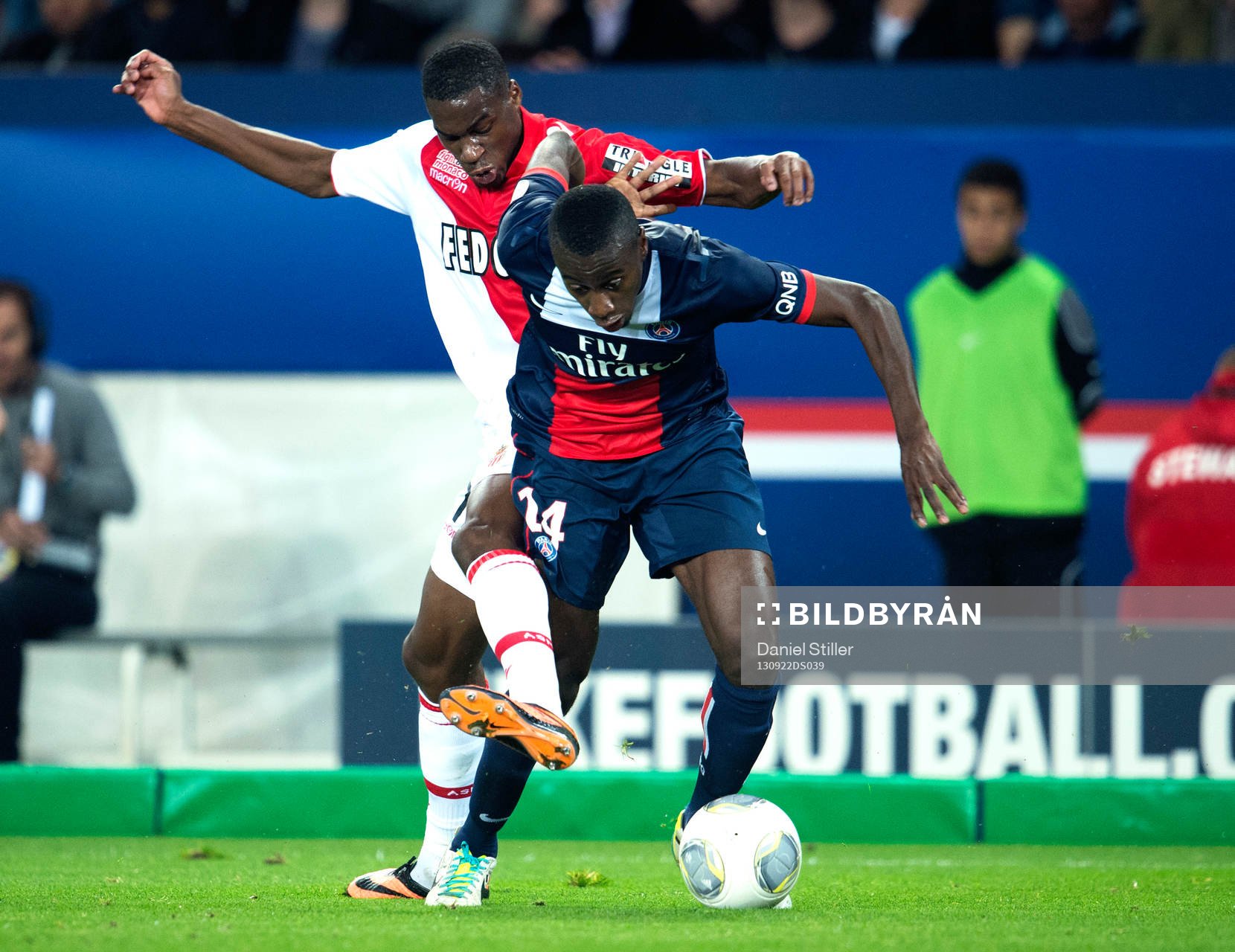 Monacos Geoffrey Kondogbia och PSGs Blaise Matuidi
