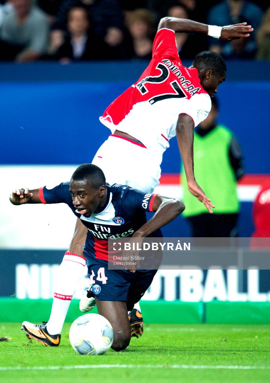 Monacos Geoffrey Kondogbia och PSGs Blaise Matuidi