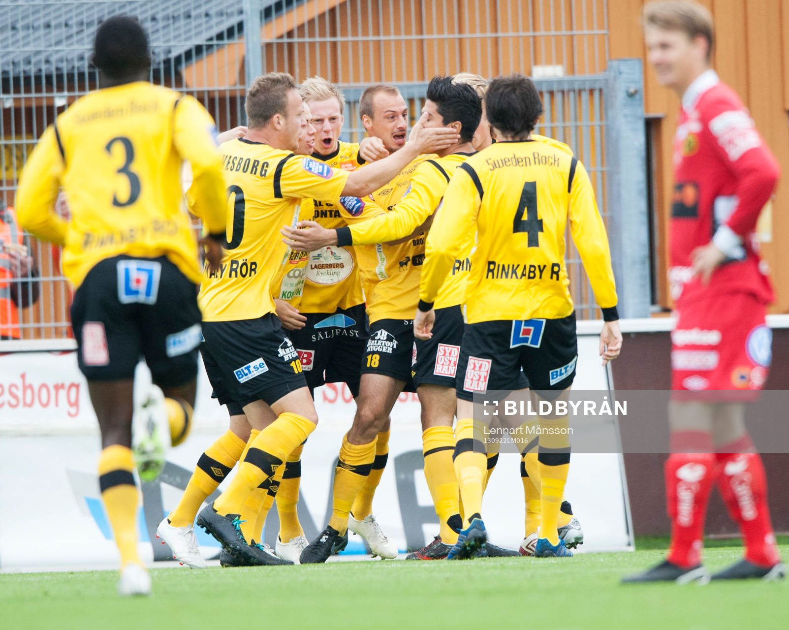 1-0, Pär Ericsson, Mjällby, förbi Kevin Stuhr Ellegaard,