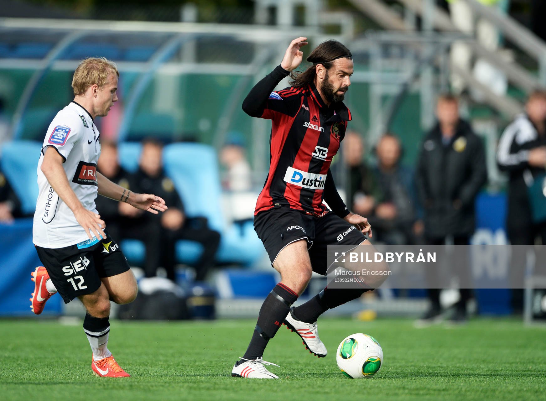 Brommapojkarnas Andreas Eriksson, och Häckens Oscar Lewicki