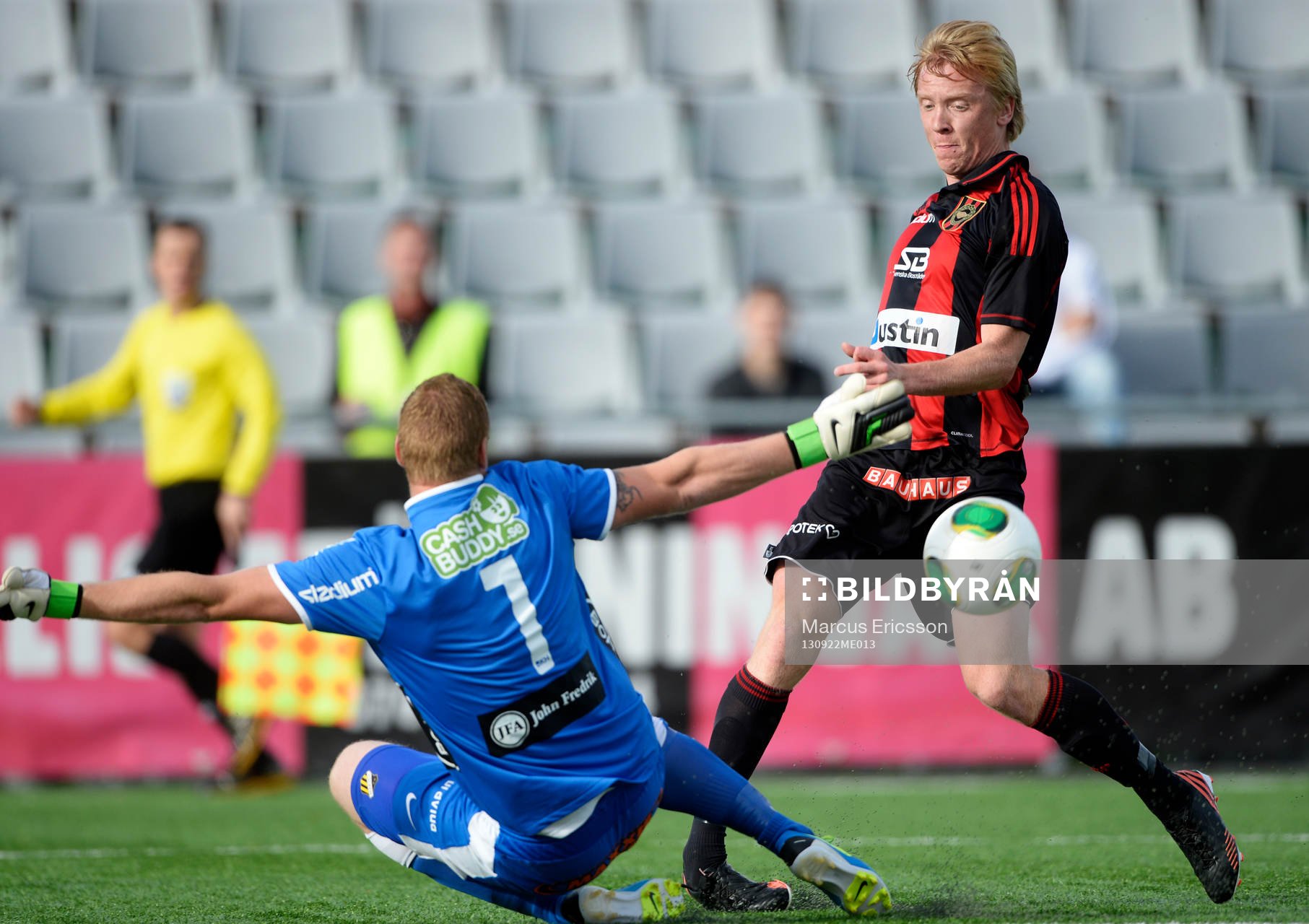 Brommapojkarnas Gustav Sandberg Magnusson, utmanar Häckens