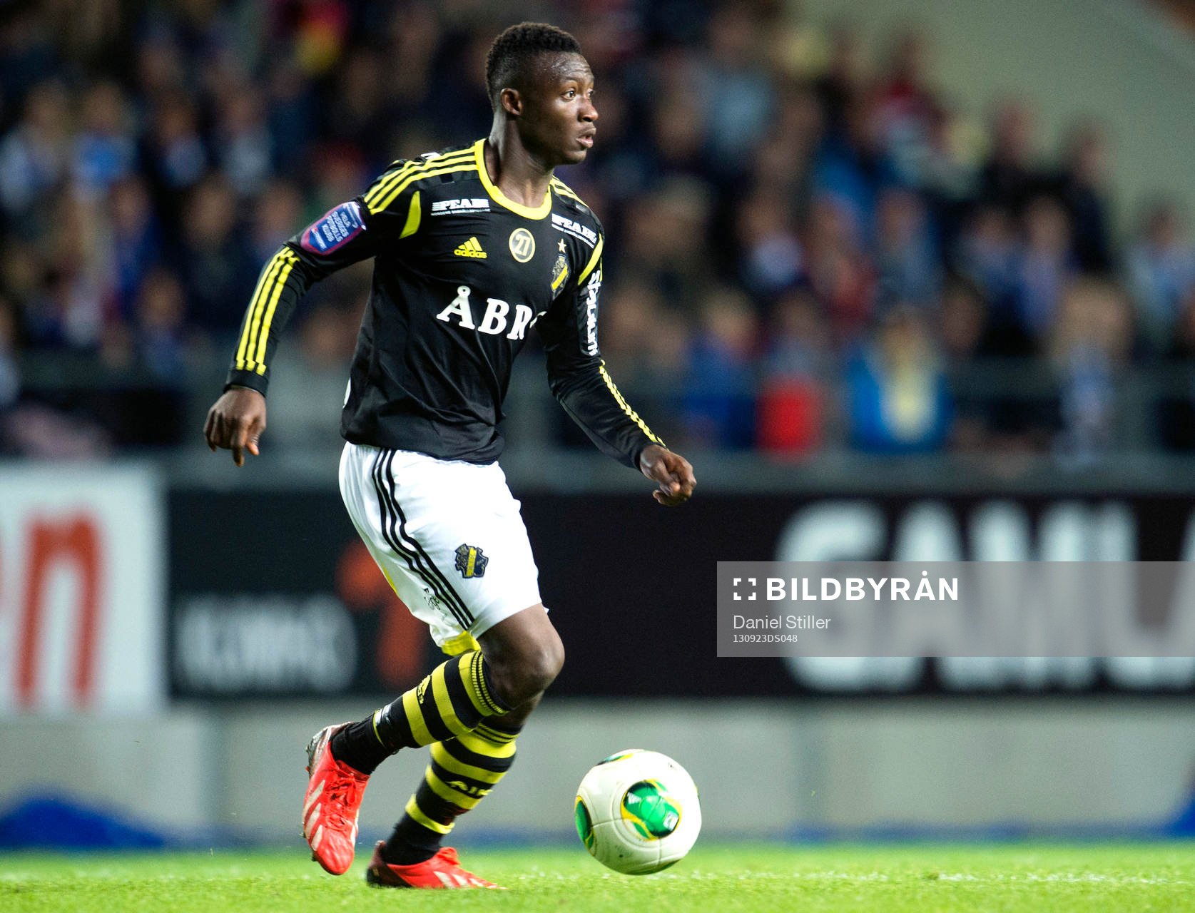 AIKs Ibrahim Moro under fotbollsmatchen i Allsvenskan mellan IFK Göteborg och AIK 23 september 2013 i Göteborg .