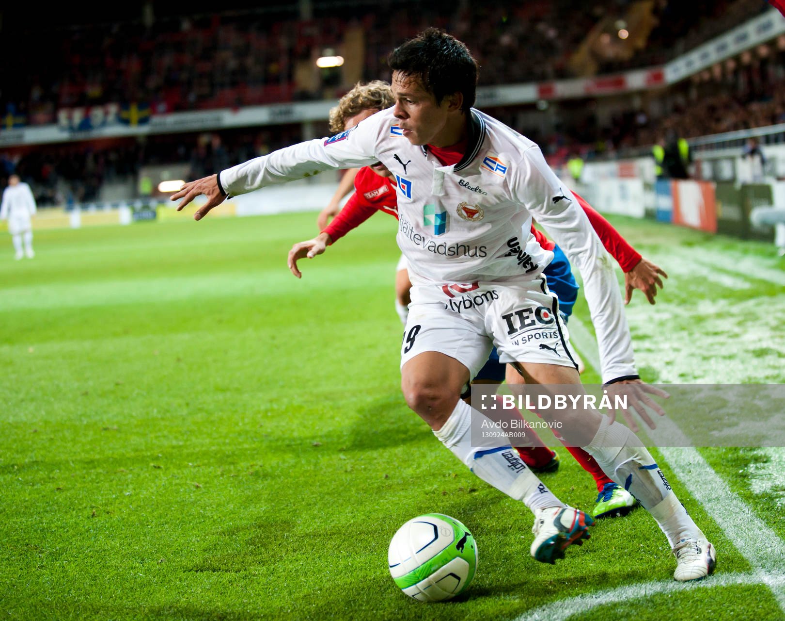 Kalmar:s Romario Pereira Sipiao kommer under allsvenska matchen mellan Öster och Kalmar den 24 september 2013 i Växjö 