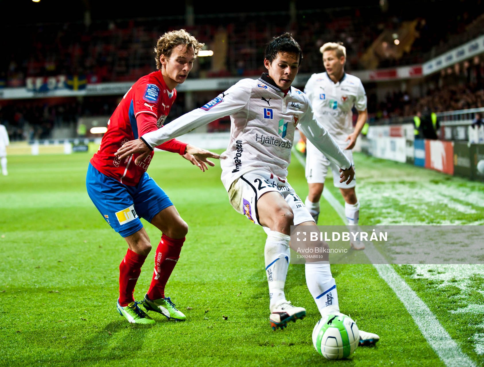 Kalmar:s Romario Pereira Sipiao kommer under allsvenska matchen mellan Öster och Kalmar den 24 september 2013 i Växjö 