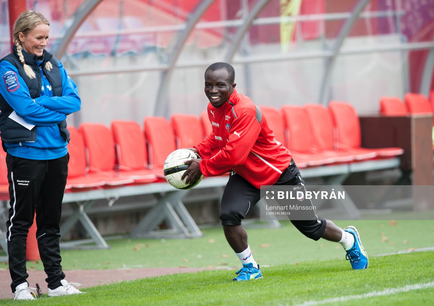 Emmanuel Boateng, Helsingborg, tränar rehab