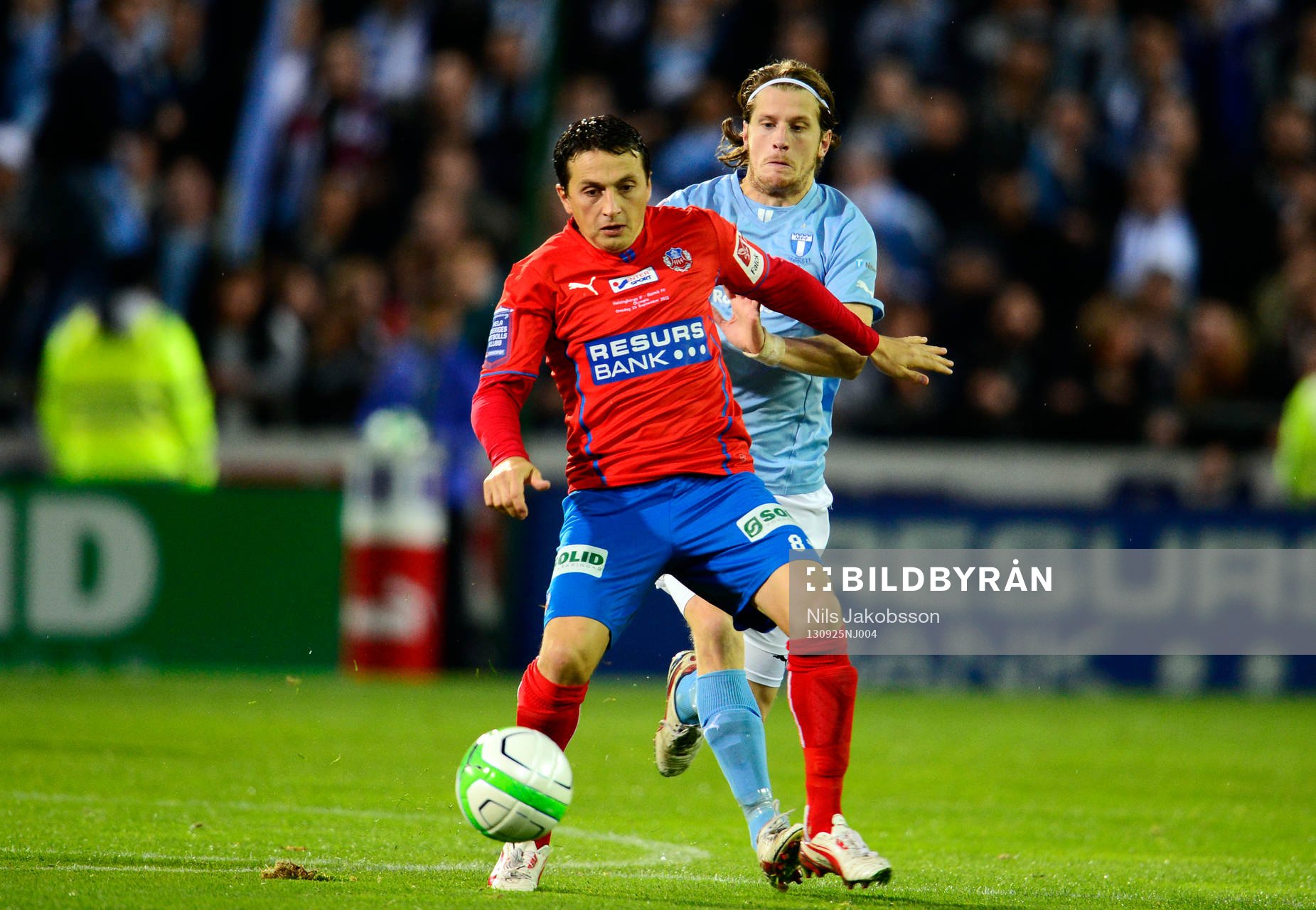 Helsingborgs Ardian Gashi och Malmös Erik Friberg