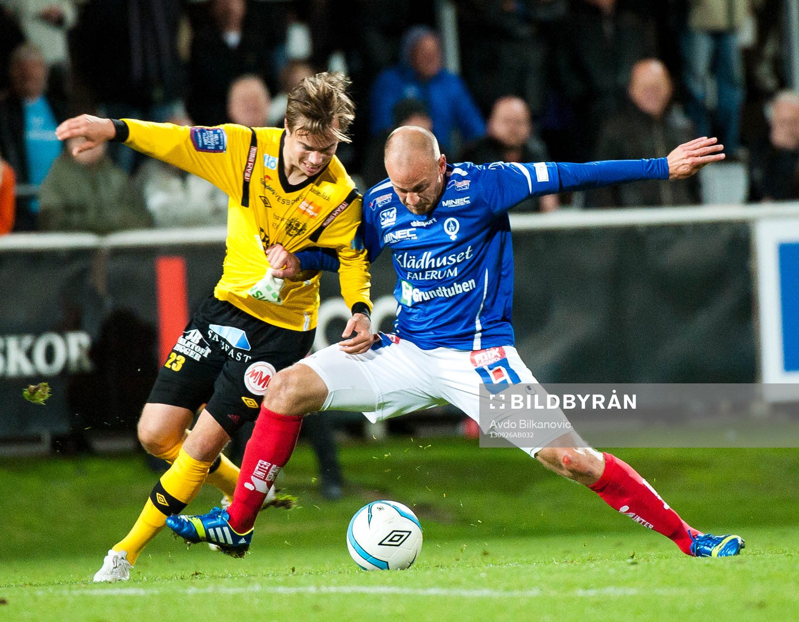 Åtvidabergs Daniel Sjölund under allsvenska matchen mellan Mjällby och åtvidaberg den 26 september 2013 i Mjällby 