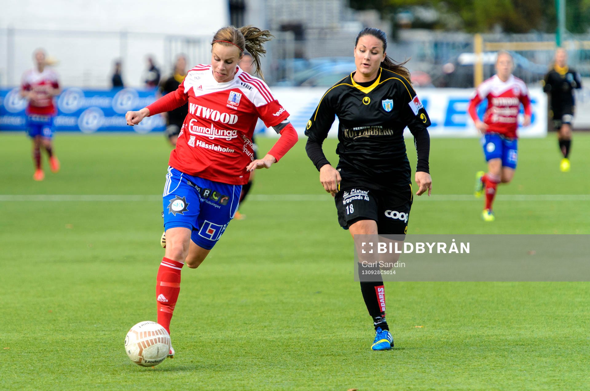 Vittsjös Sofie Andersson jagas av Kopparbergs Göteborg