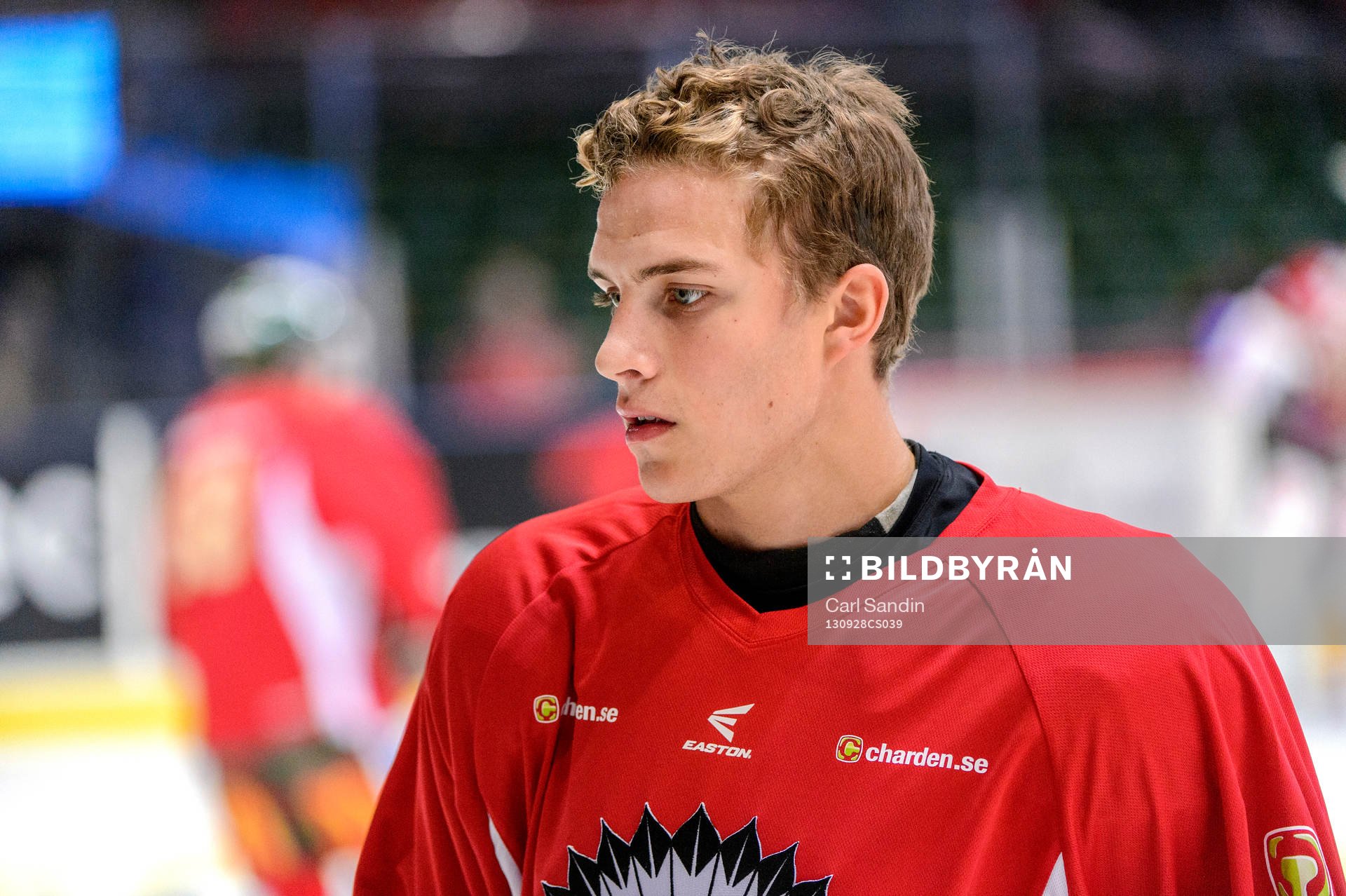 Frölundas Alexander Wennerberg innan ishockeymatchen i SHL