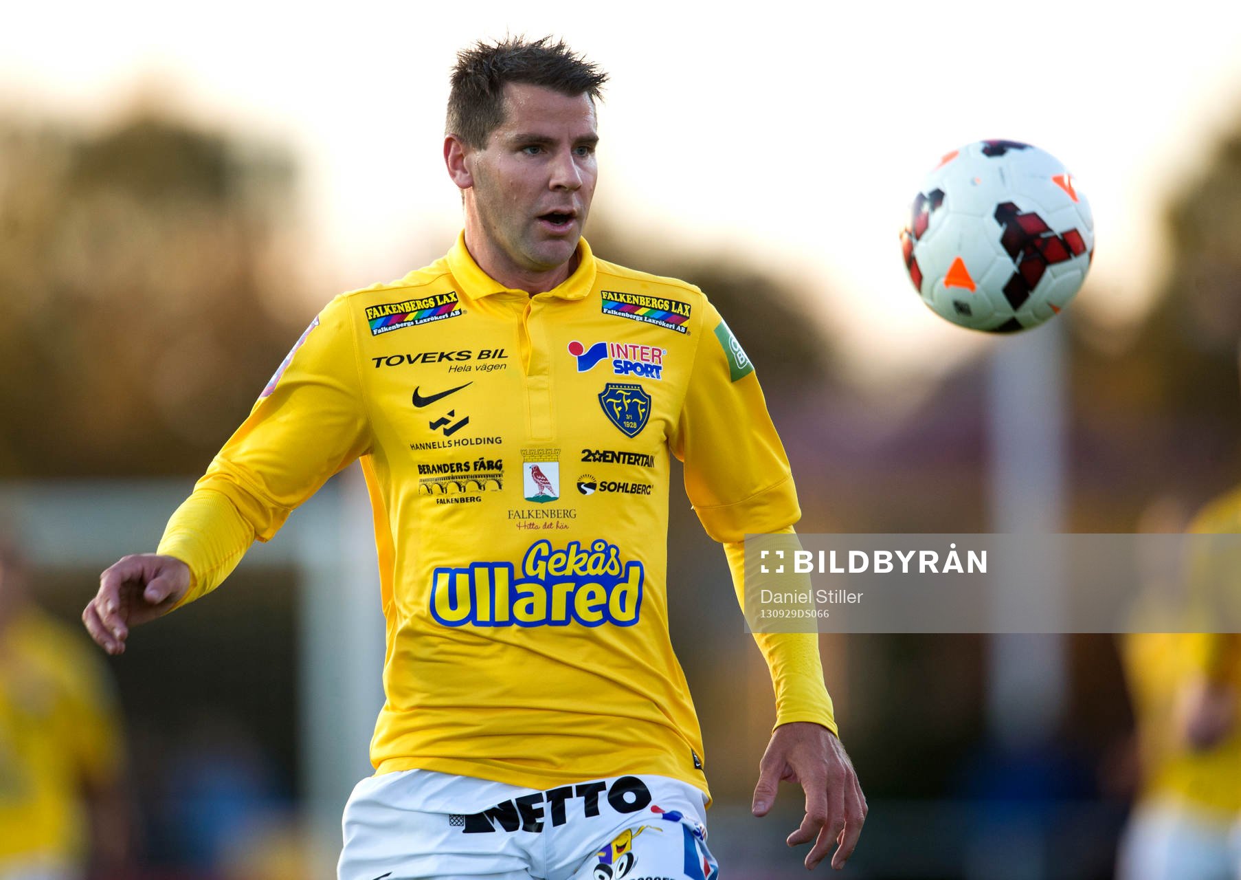 Falkenbergs Stefan Rodevåg under fotbollsmatchen i Superettan mellan Falkenberg och Jönköping Södra 29 september 2013 i Falkenberg .