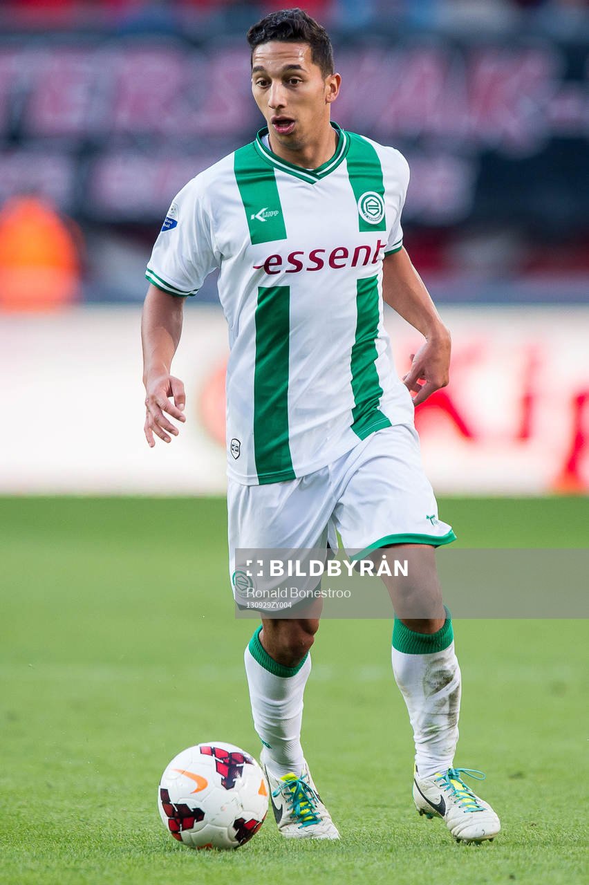  ENSCHEDE, FC Twente - FC Groningen, Voetbal Eredivisie, Stadion Grolsch Veste, Seizoen 2013 / 2014, 29-09-2013, FC Groningen speler Tom Hiariej.