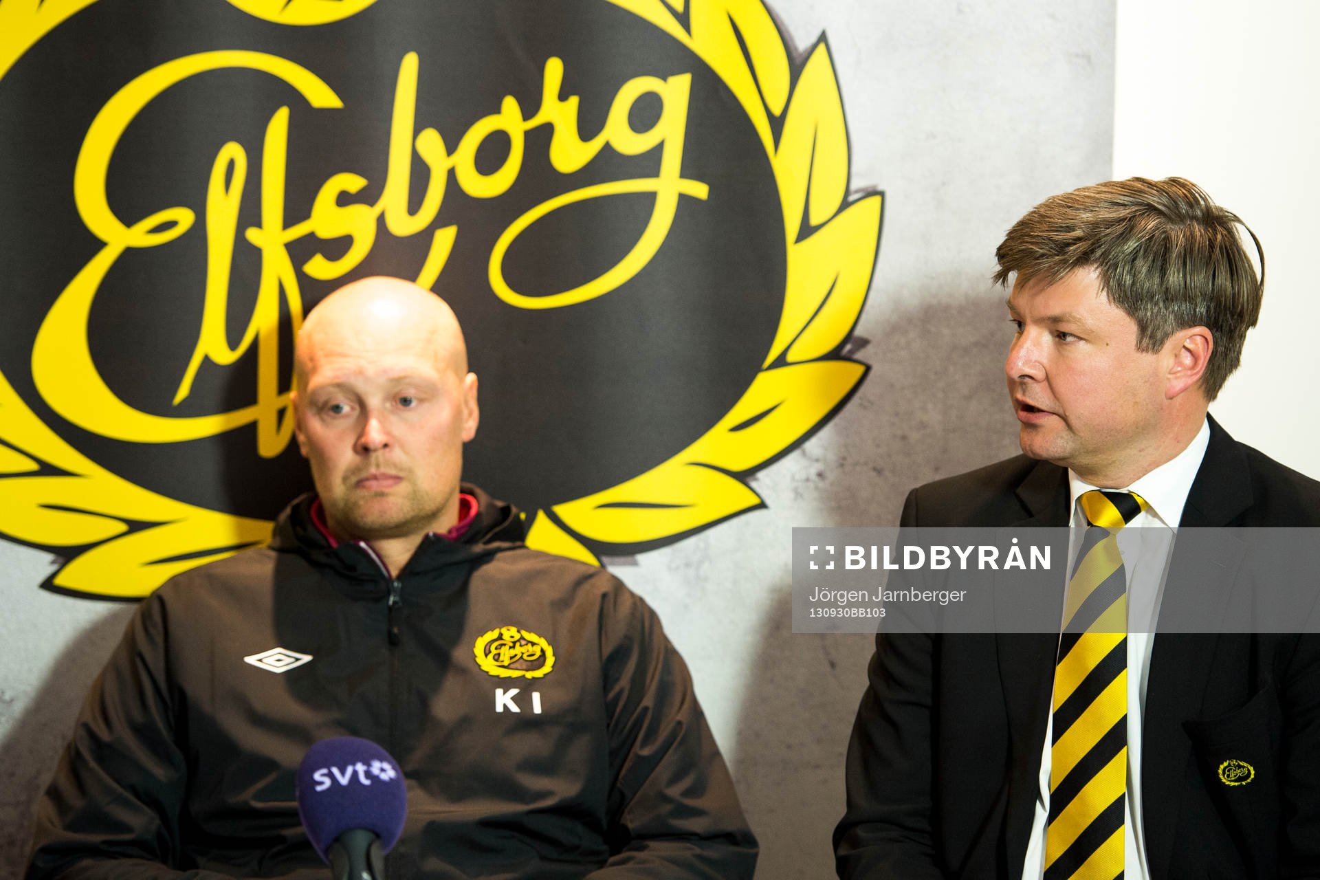 Elfsborgs ordförande Bo Johansson presenterar Klas