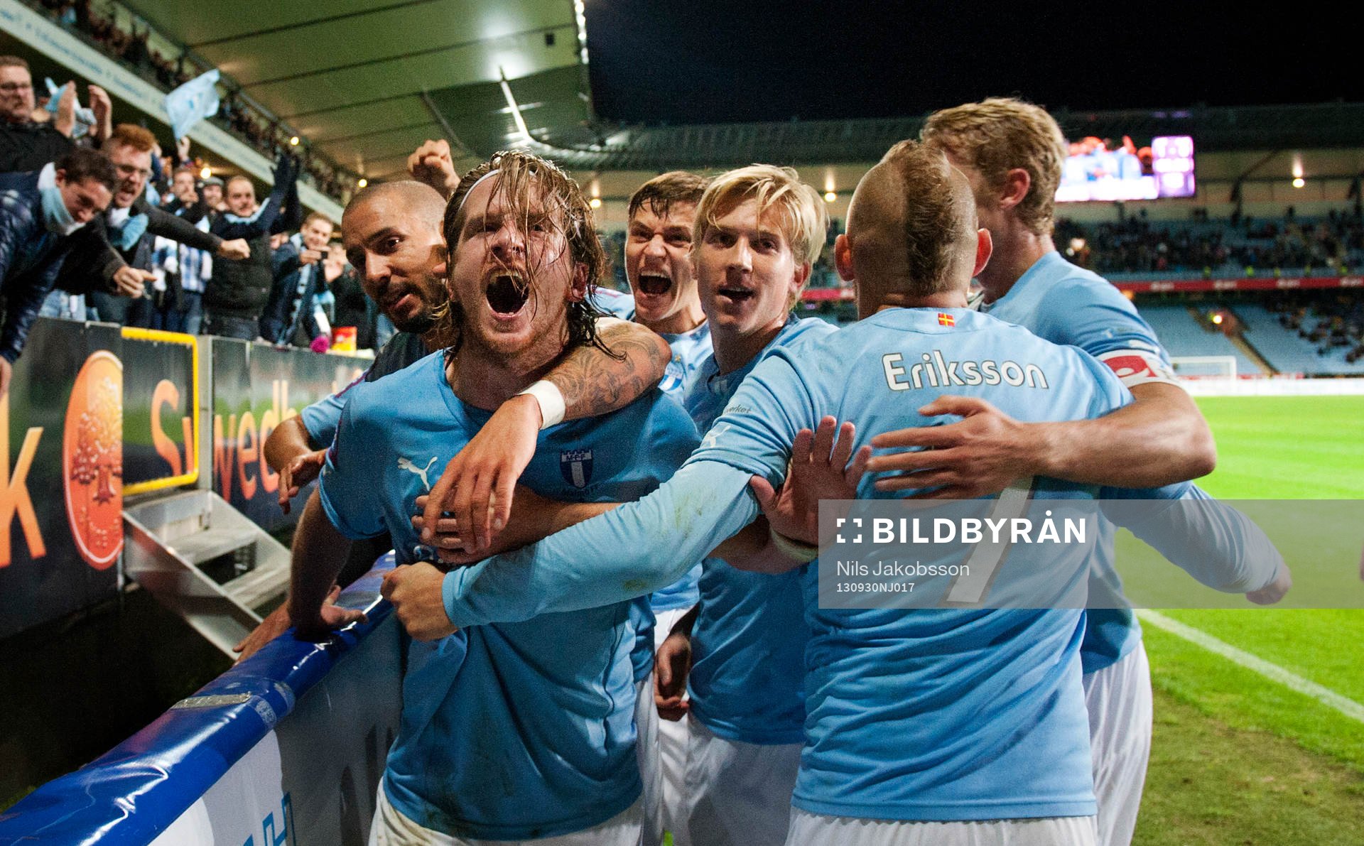 Malmös Erik Friberg gör 1-0 och jublar