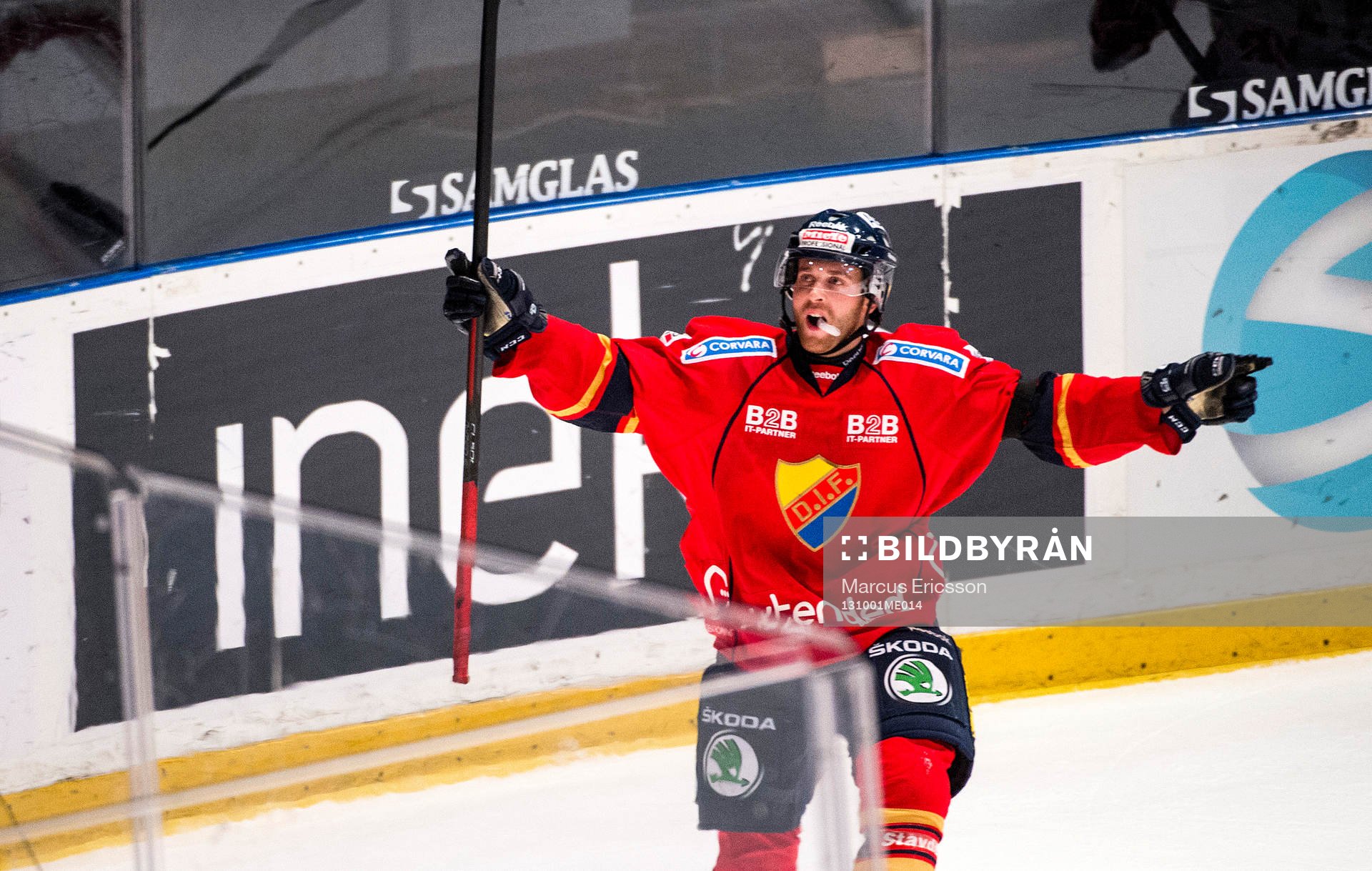 Djurgårdens Mattias Guter jublar