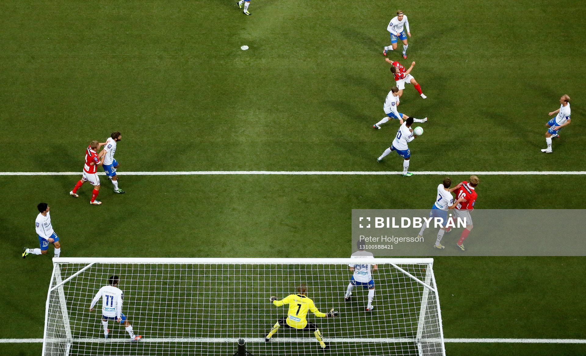Mål 0-1 av Kalmars Mats Solheim i matchen mellan