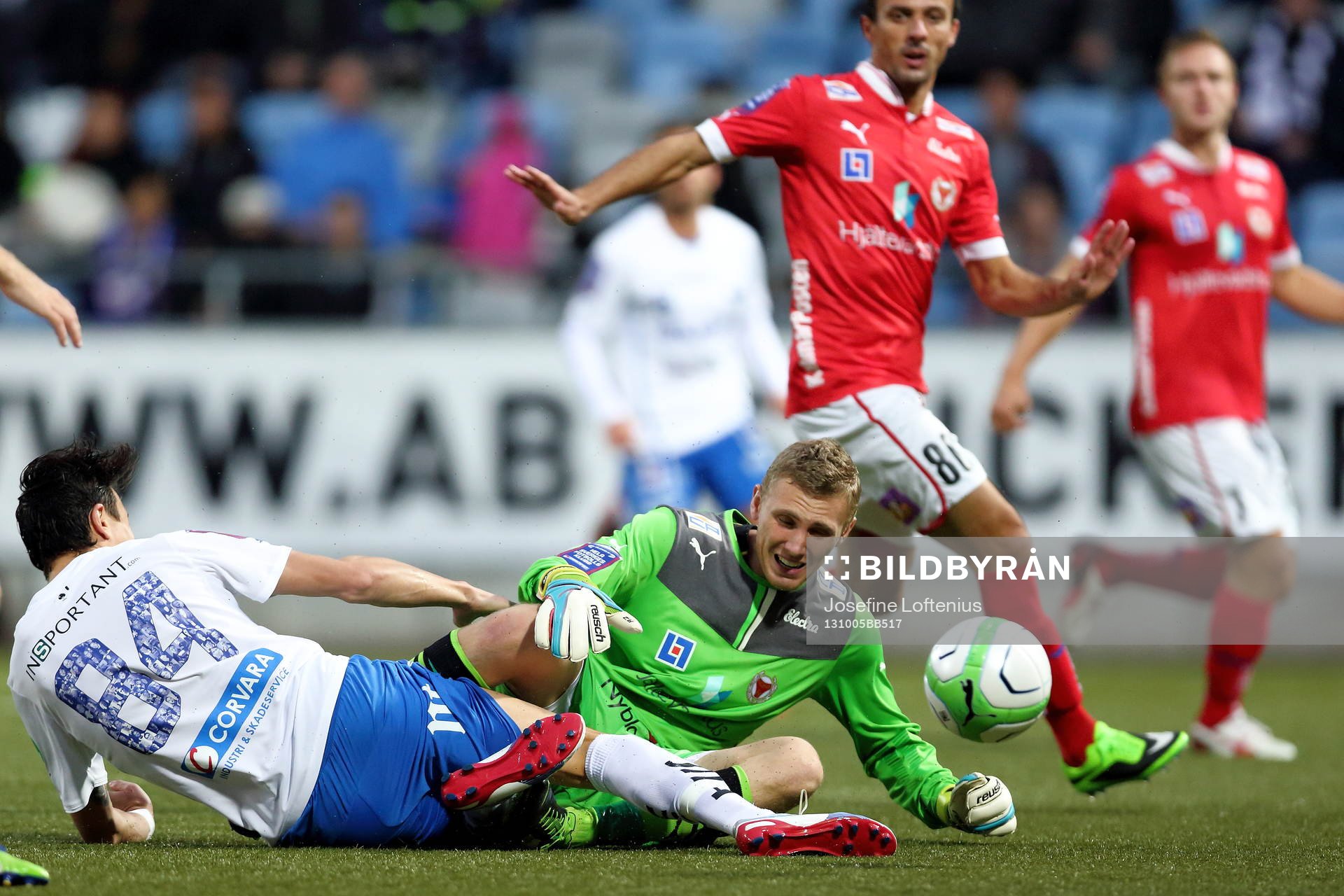 Kalmars målvakt Lars Cramer och Norrköpings Martin