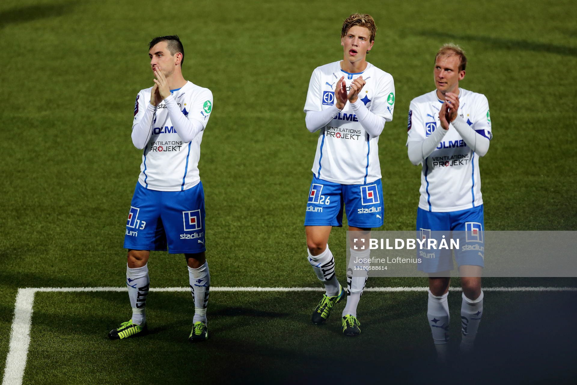 Norrköpings Nikola Tkalcic, Alexander Fransson och Andreas