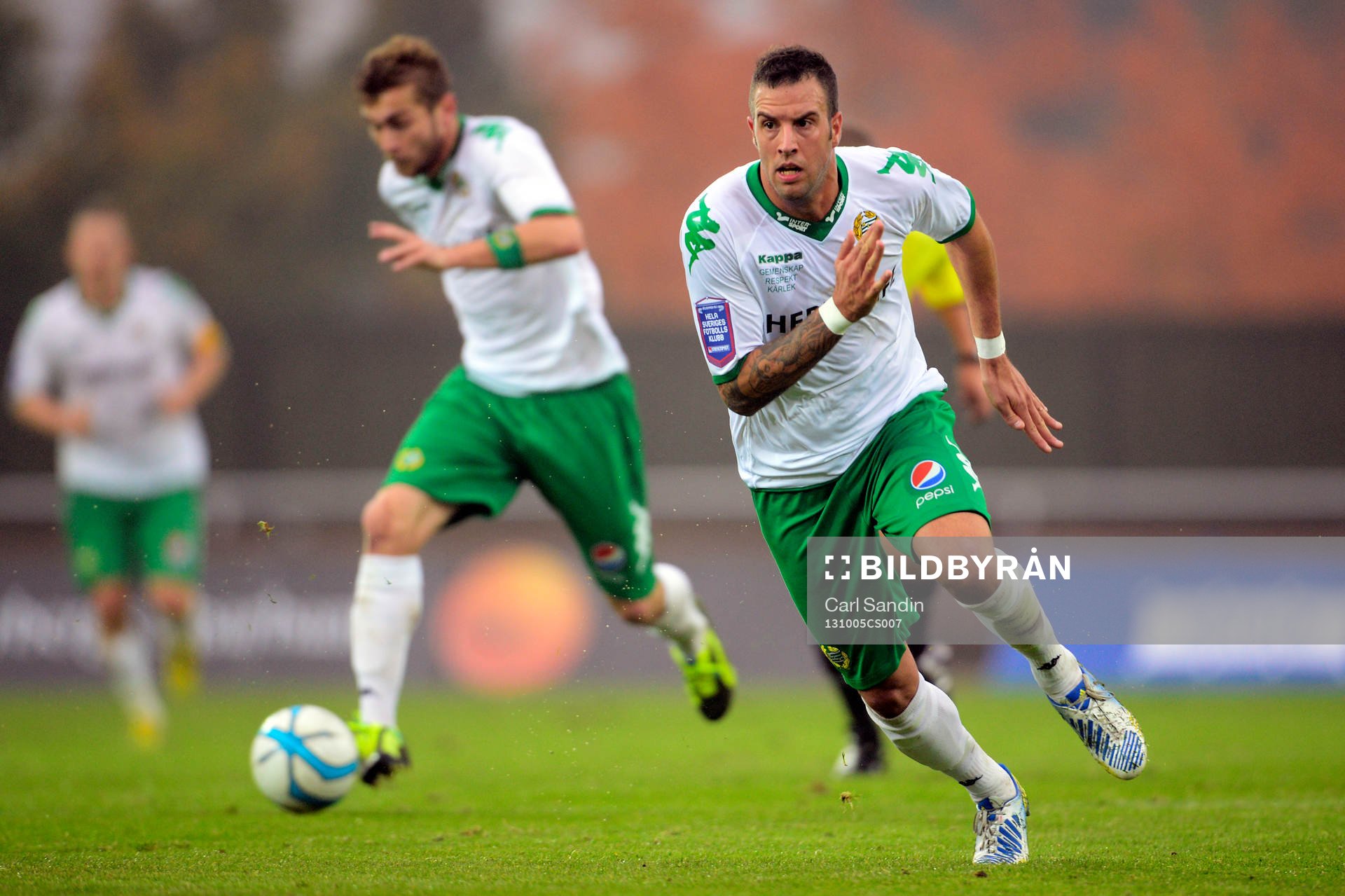 Hammarbys Christophe Lallet (i bakgrunden) och Andreas