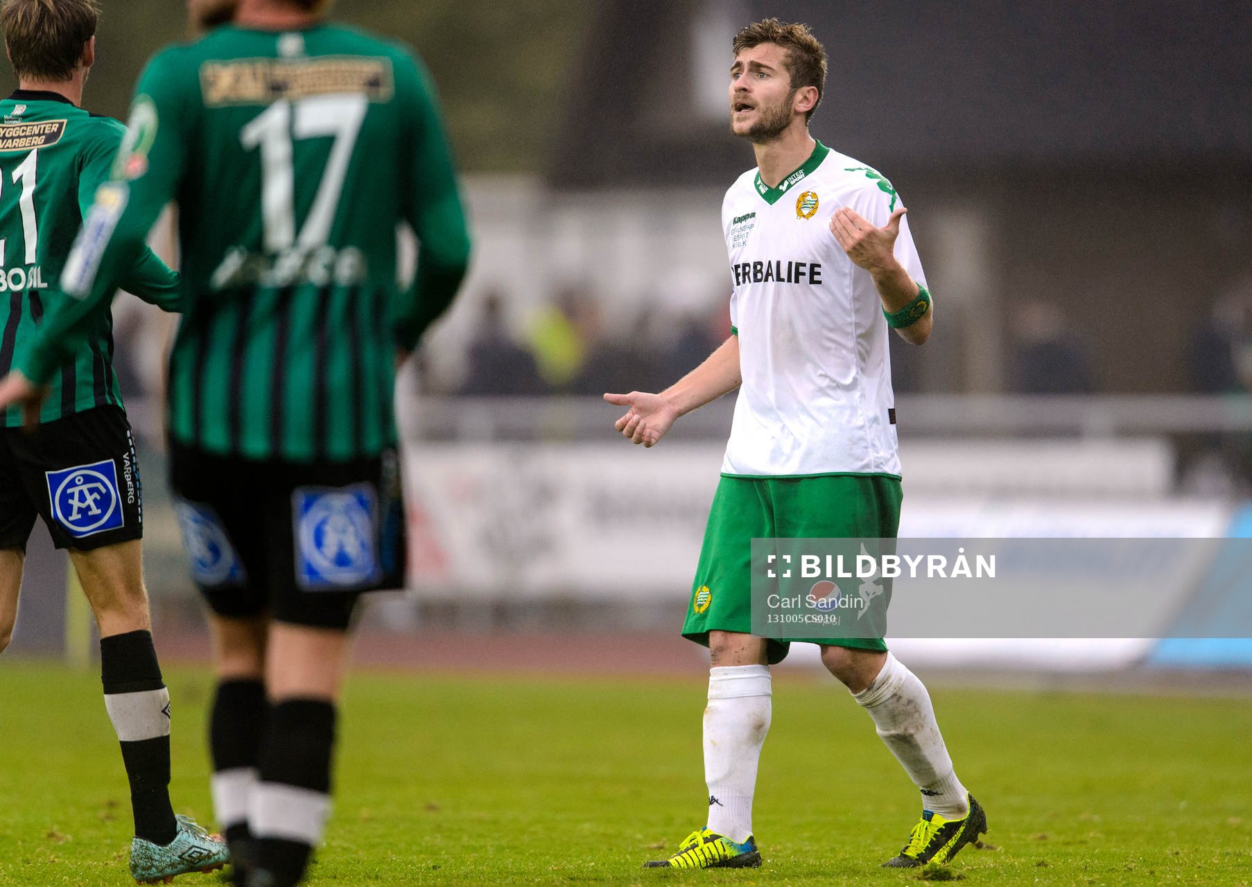 Hammarbys Christophe Lallet gestikulerar