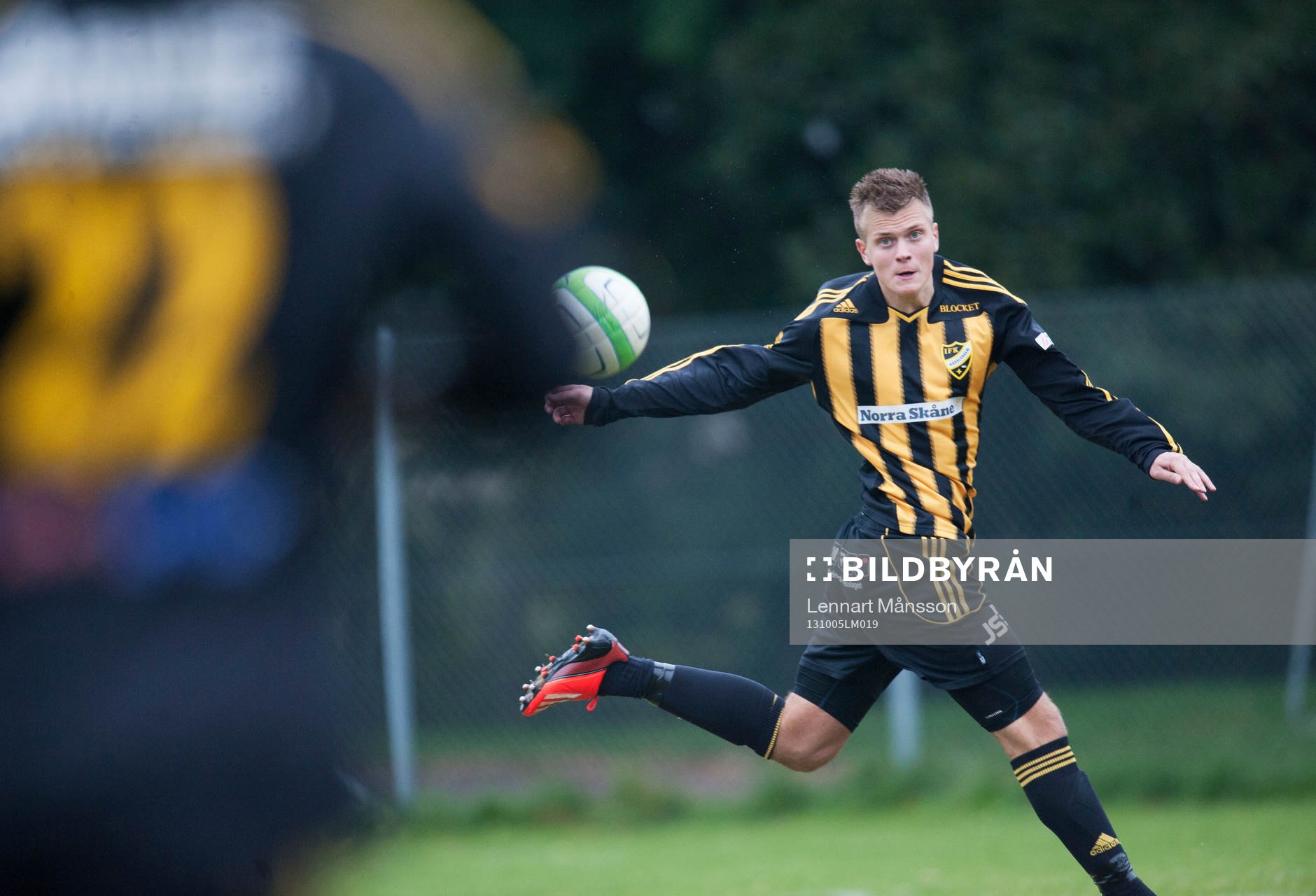 IFK Hässleholms Niklas Jönsson i matchen i division 3