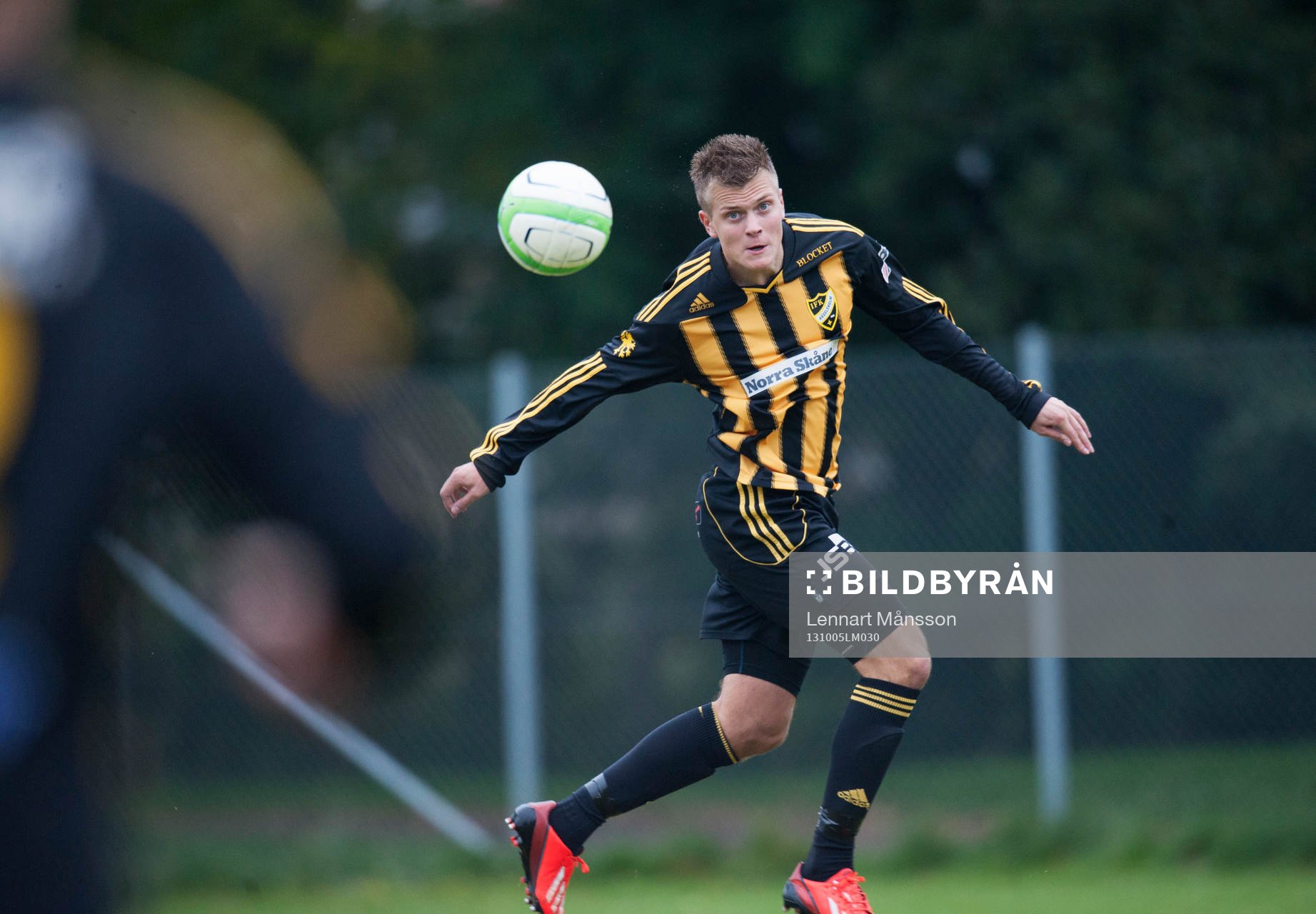 IFK Hässleholms Niklas Jönsson i matchen i division 3