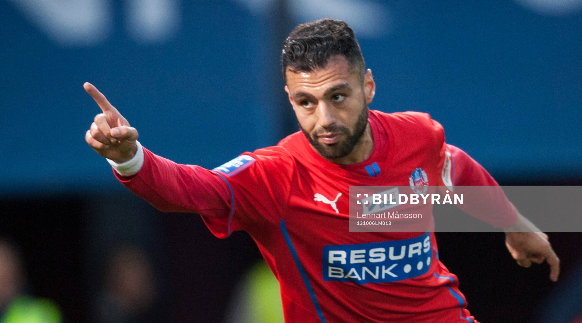 Helsingborgs Imad Khalili har gjort 3-0 och jublar i