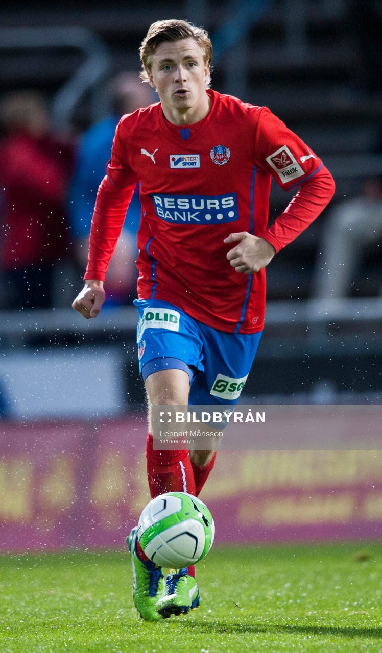 Helsingborgs Carl Johansson i matchen i allsvenskan mellan