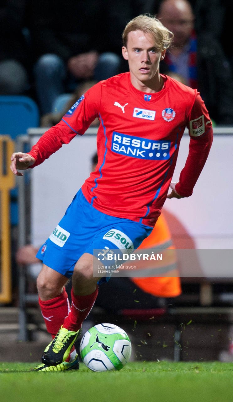 Helsingborgs David Svensson i matchen i allsvenskan mellan