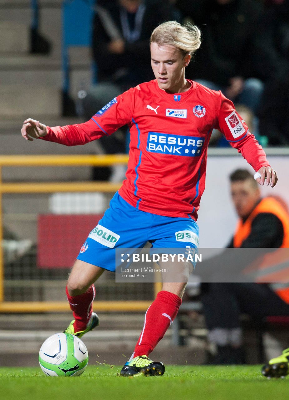 Helsingborgs David Svensson i matchen i allsvenskan mellan