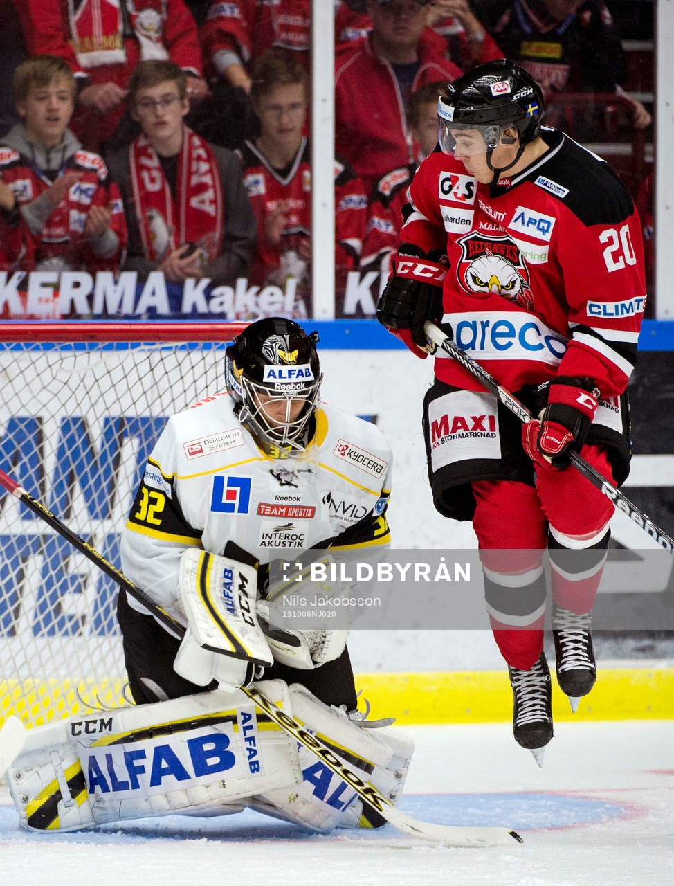 Västerås målvakt Jonas Fransson och Malmös Henrik Hetta