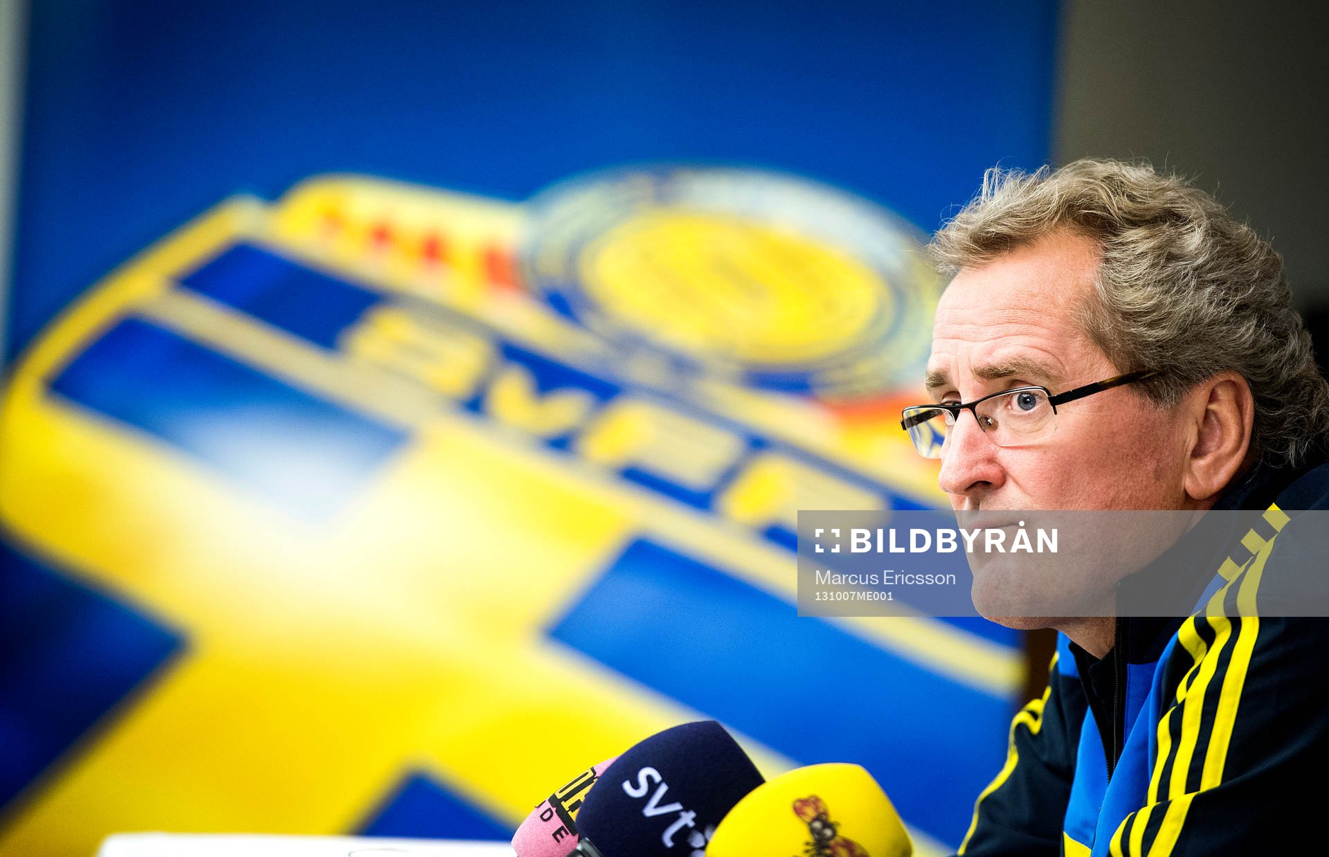Presskonferens med Sveriges förbundskapten Erik Hamrén