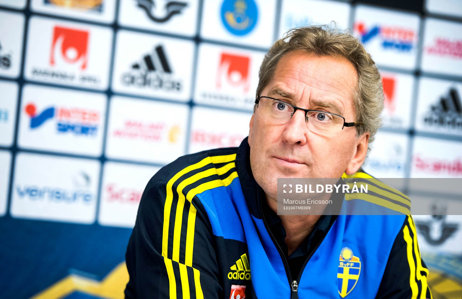 Presskonferens med Sveriges förbundskapten Erik Hamrén