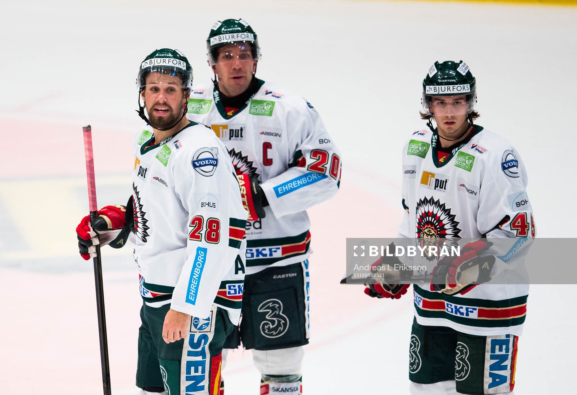 Frölundas Dick Axelsson, Joel Lundqvist och Sebastian