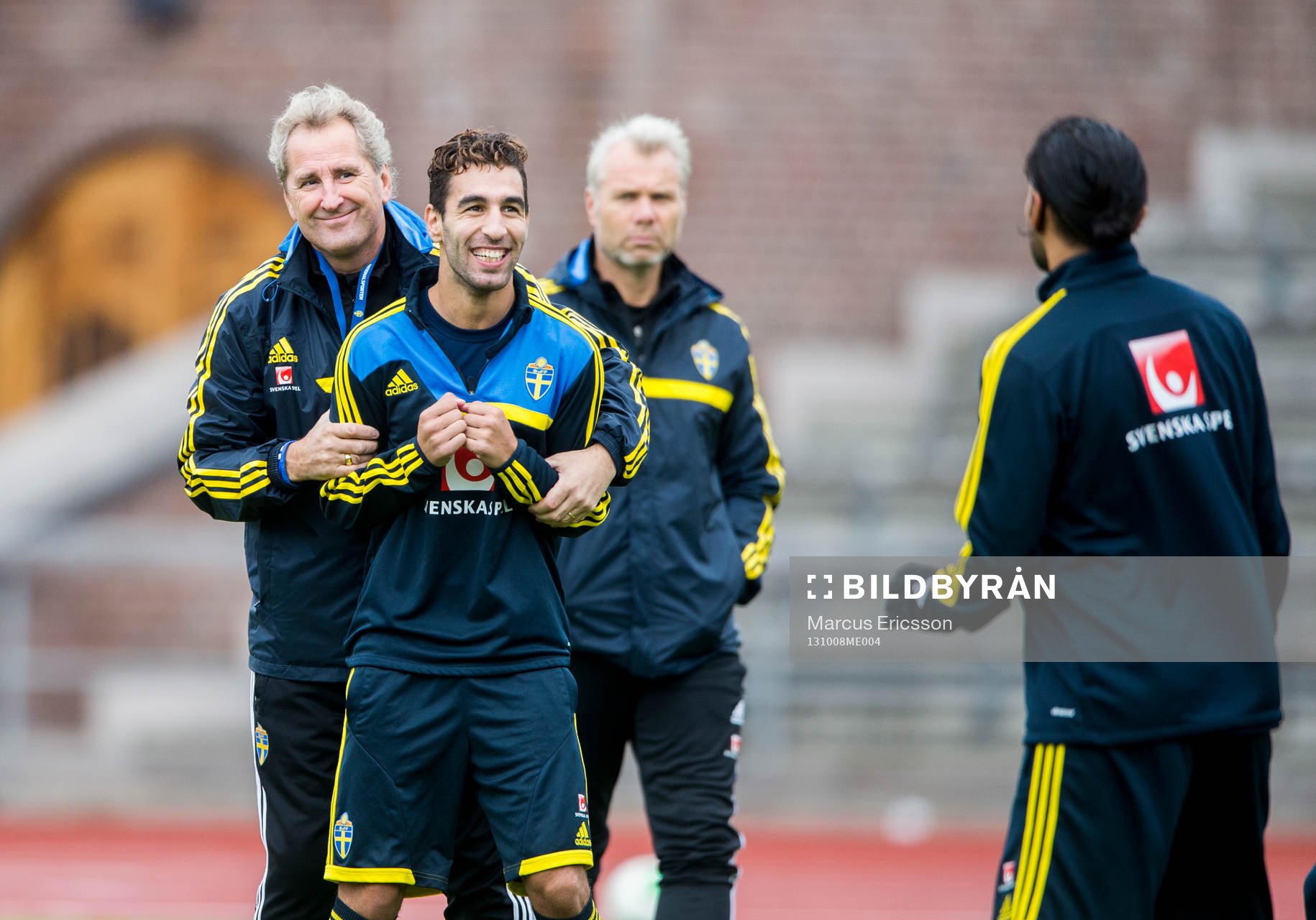 Förbundskaptenen Erik Hamrén och Jimmy Durmaz