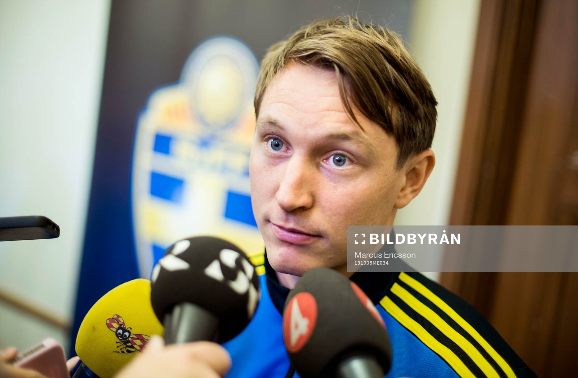 Kim Källström innan Sveriges träning