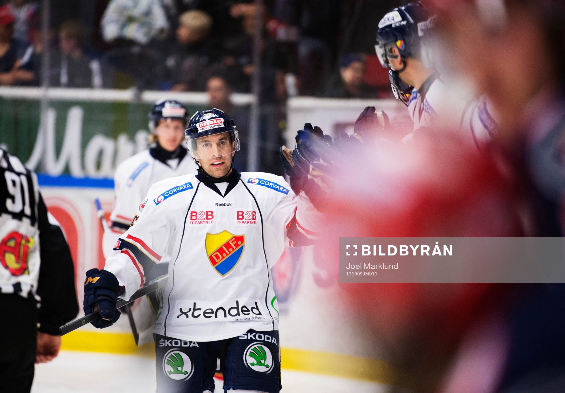 Djurgårdens Steve Saviano jublar