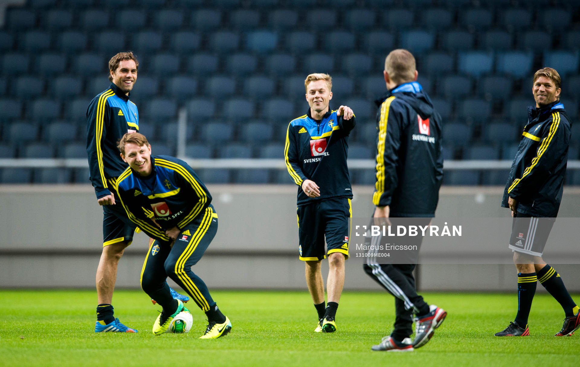 Johan Elmander, Kim Källström, Sebastian Larsson och