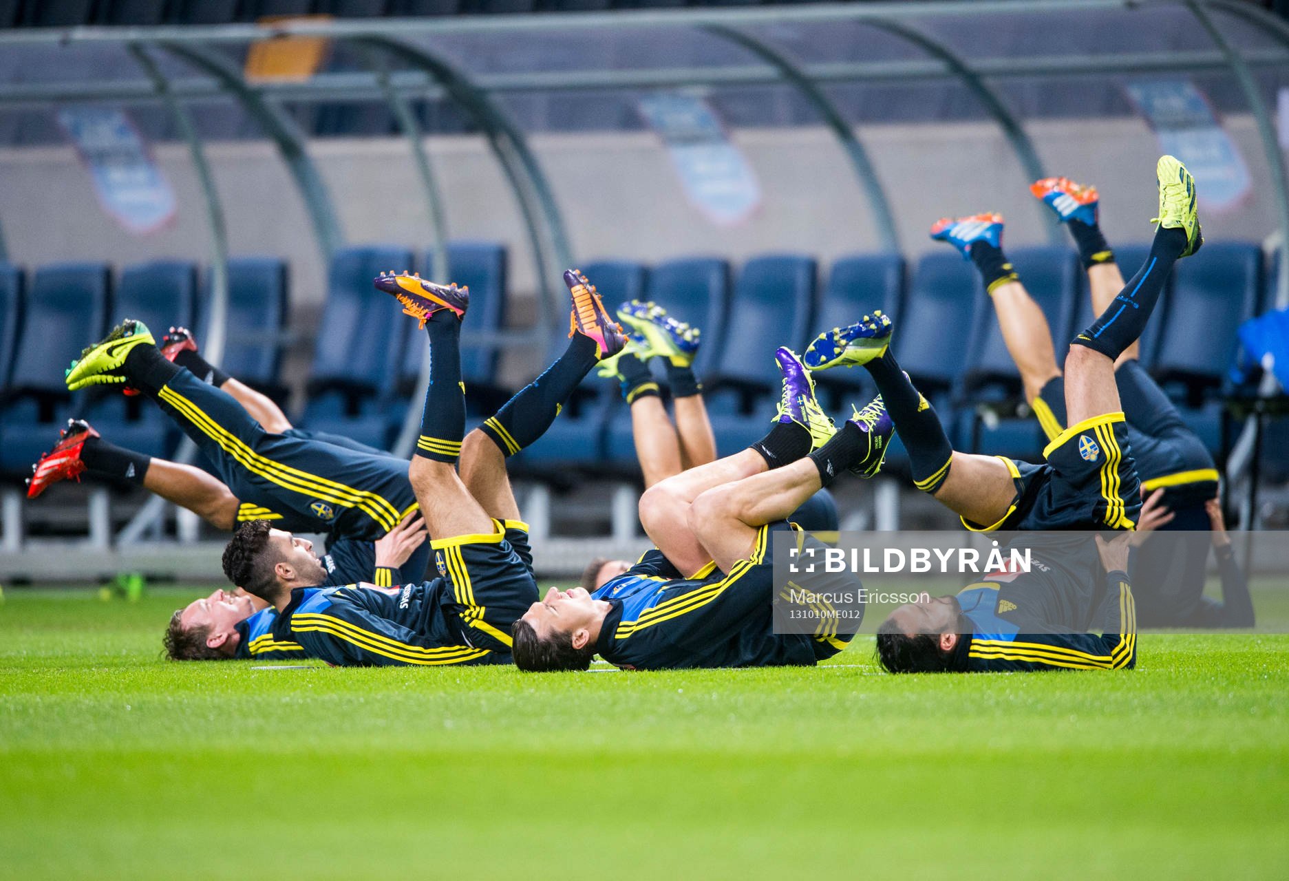 Uppvärmning för Kim Källström, Jimmy Durmaz, Zlatan