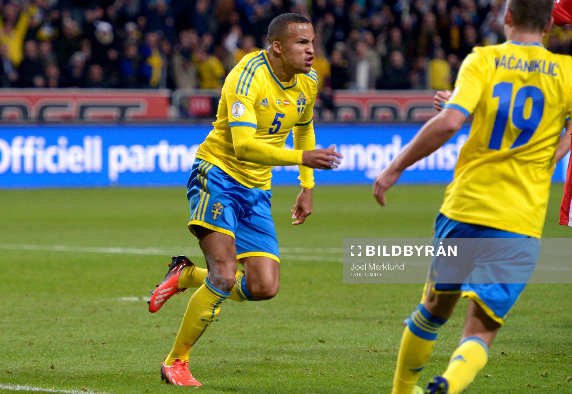 Sveriges Martin Olsson jublar