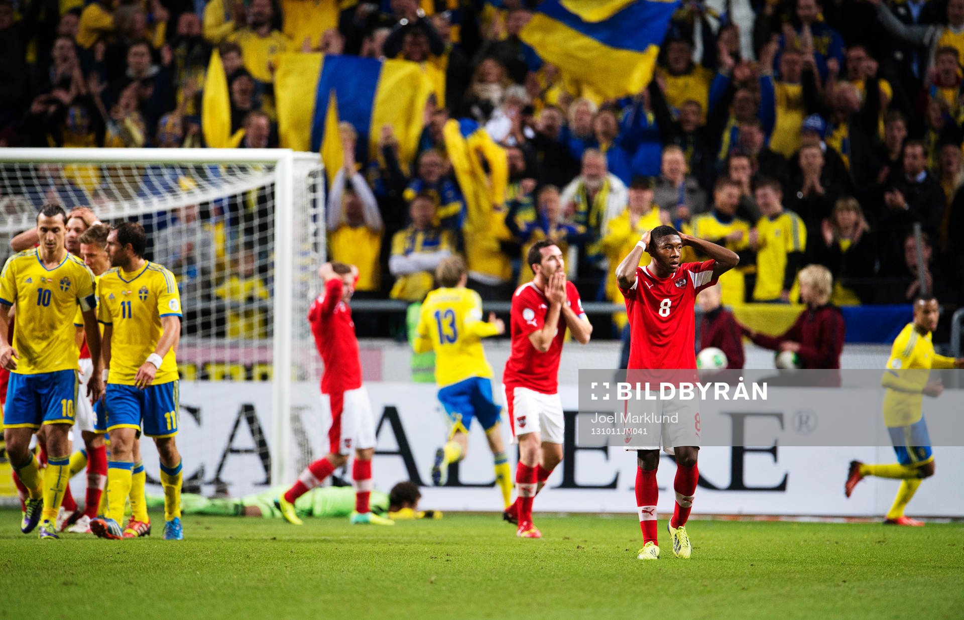 Österrikes David Alaba deppar