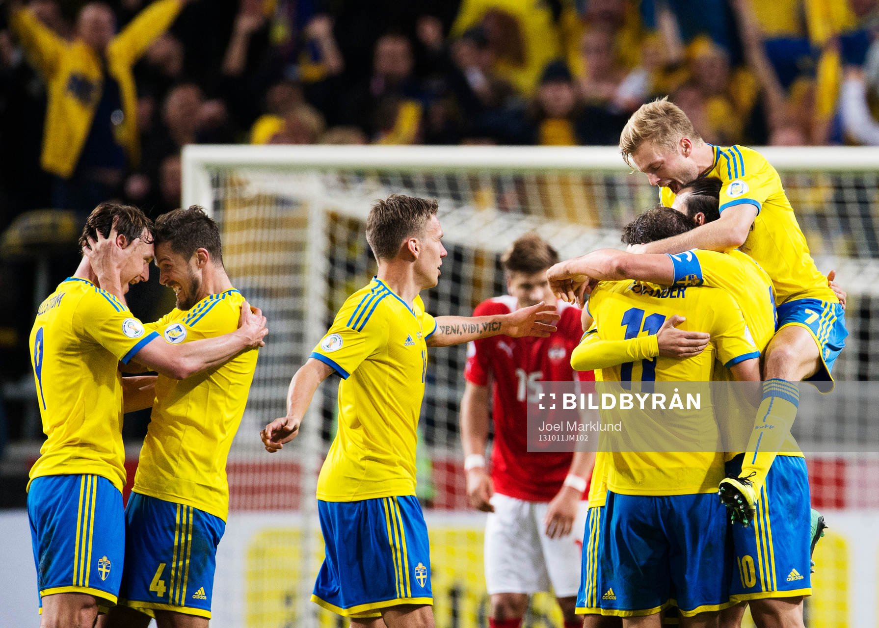 Sveriges Kim Källström, Per Nilsson, Pontus Wernbloom,