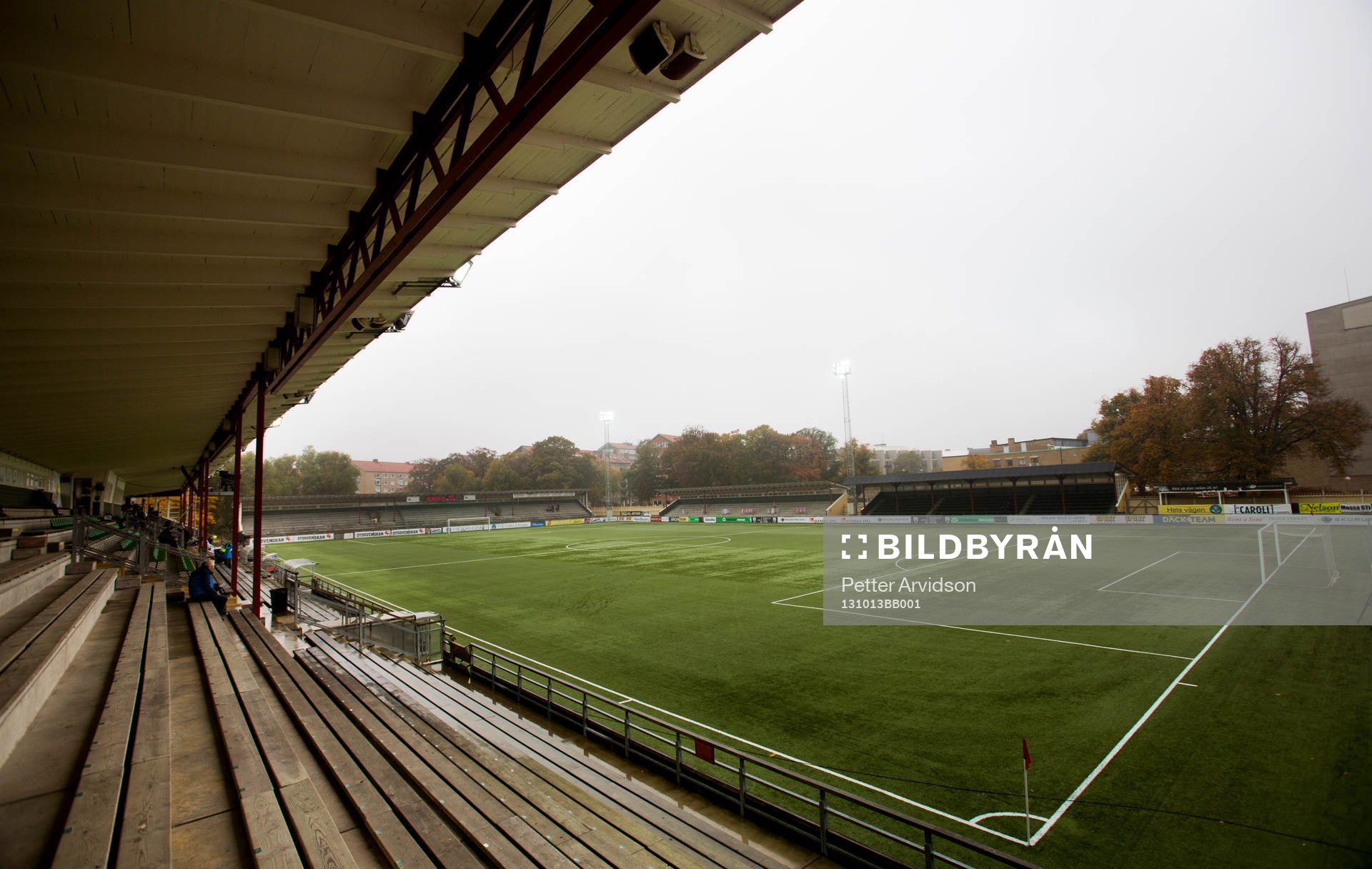 Malmö IP står redo för fotbollsmatchen i Damallsvenskan