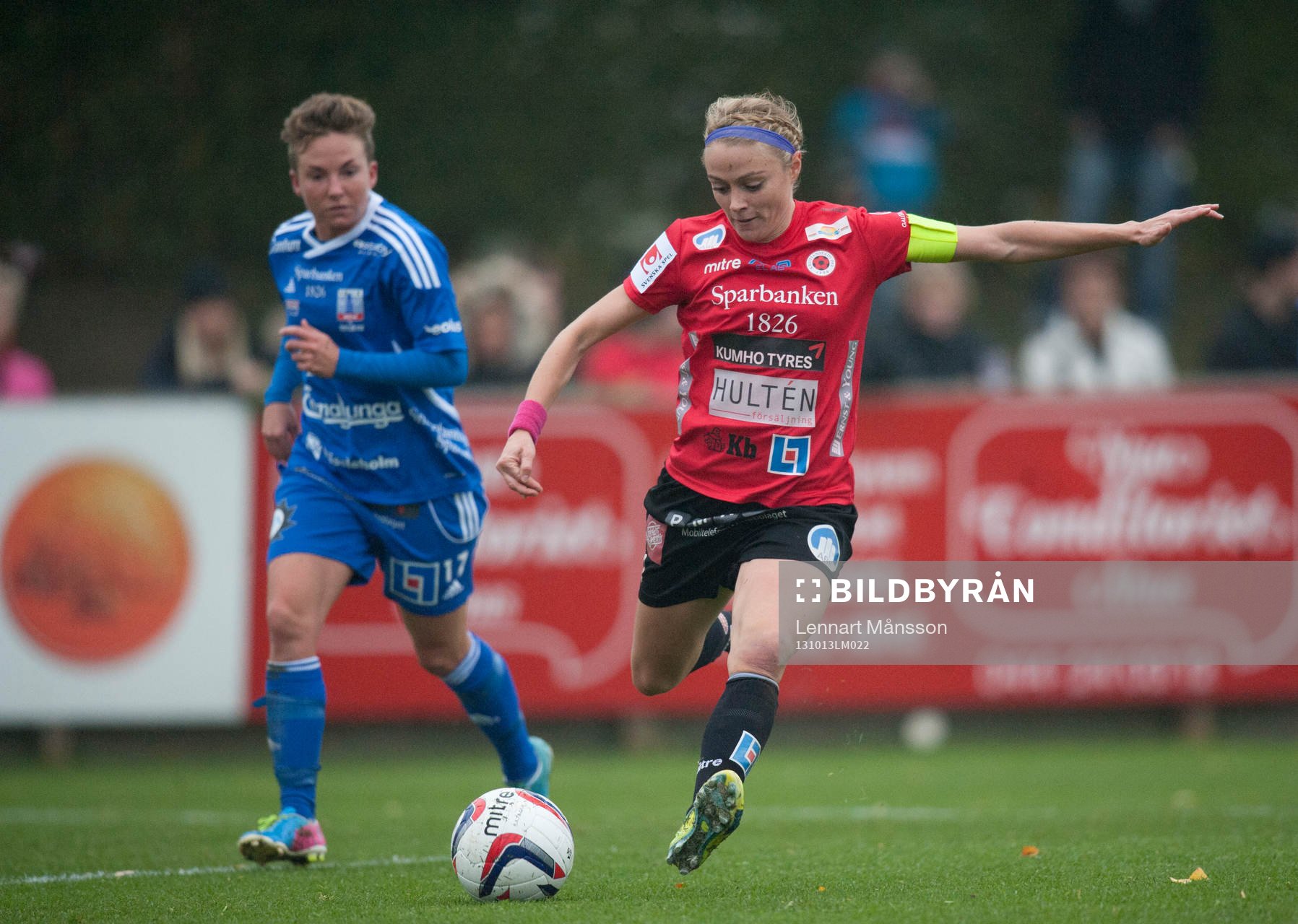 Kristianstads Sif Atladottir i matchen i damallsvenskan