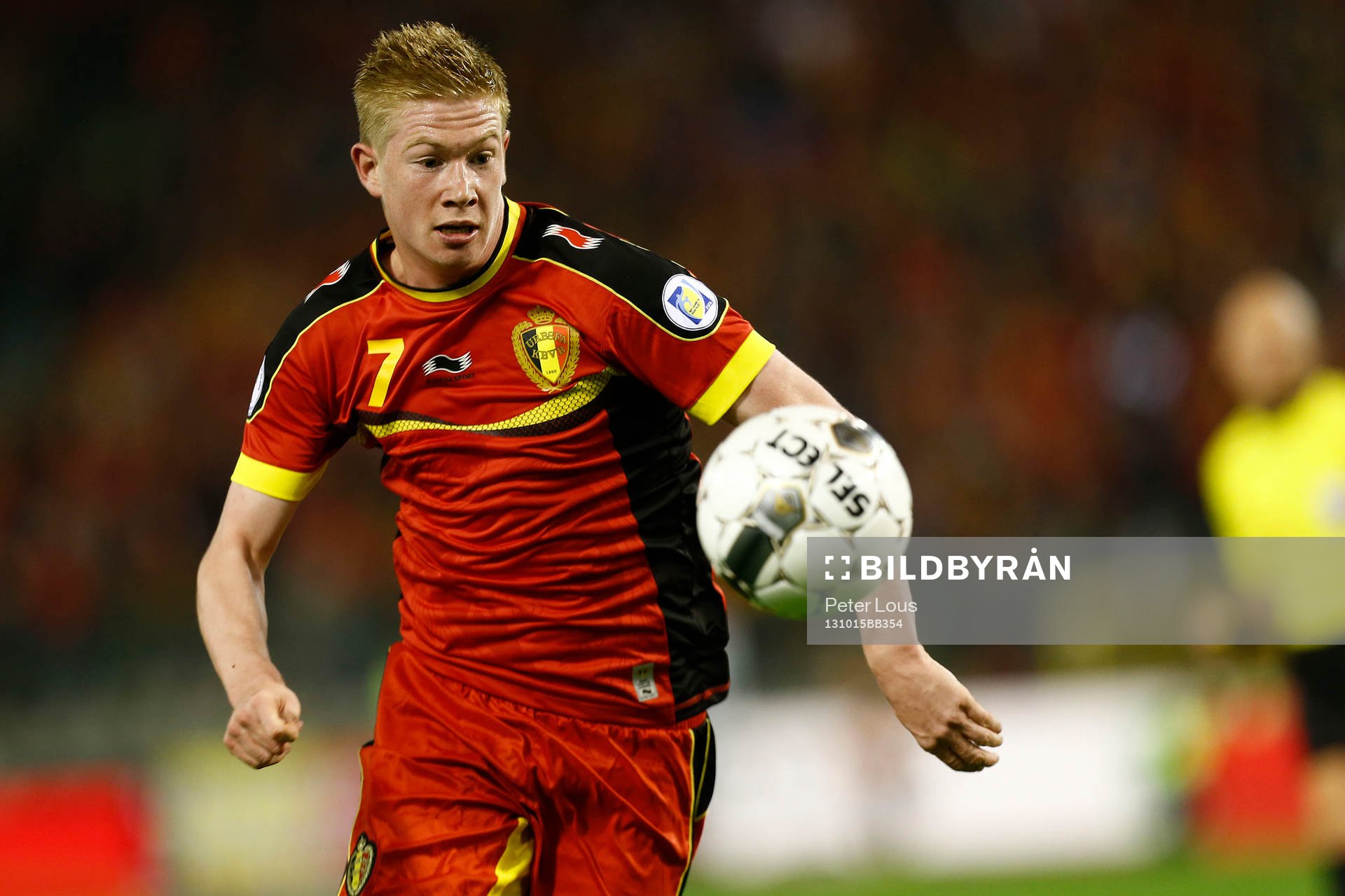  Brussel - Belgie - Wales ,  Voetbal , WK kwalificatie , seizoen 2013-2014 , 15-10-2013  , Koning Boudewijn stadion , Belgie speler Kevin De bruyne.