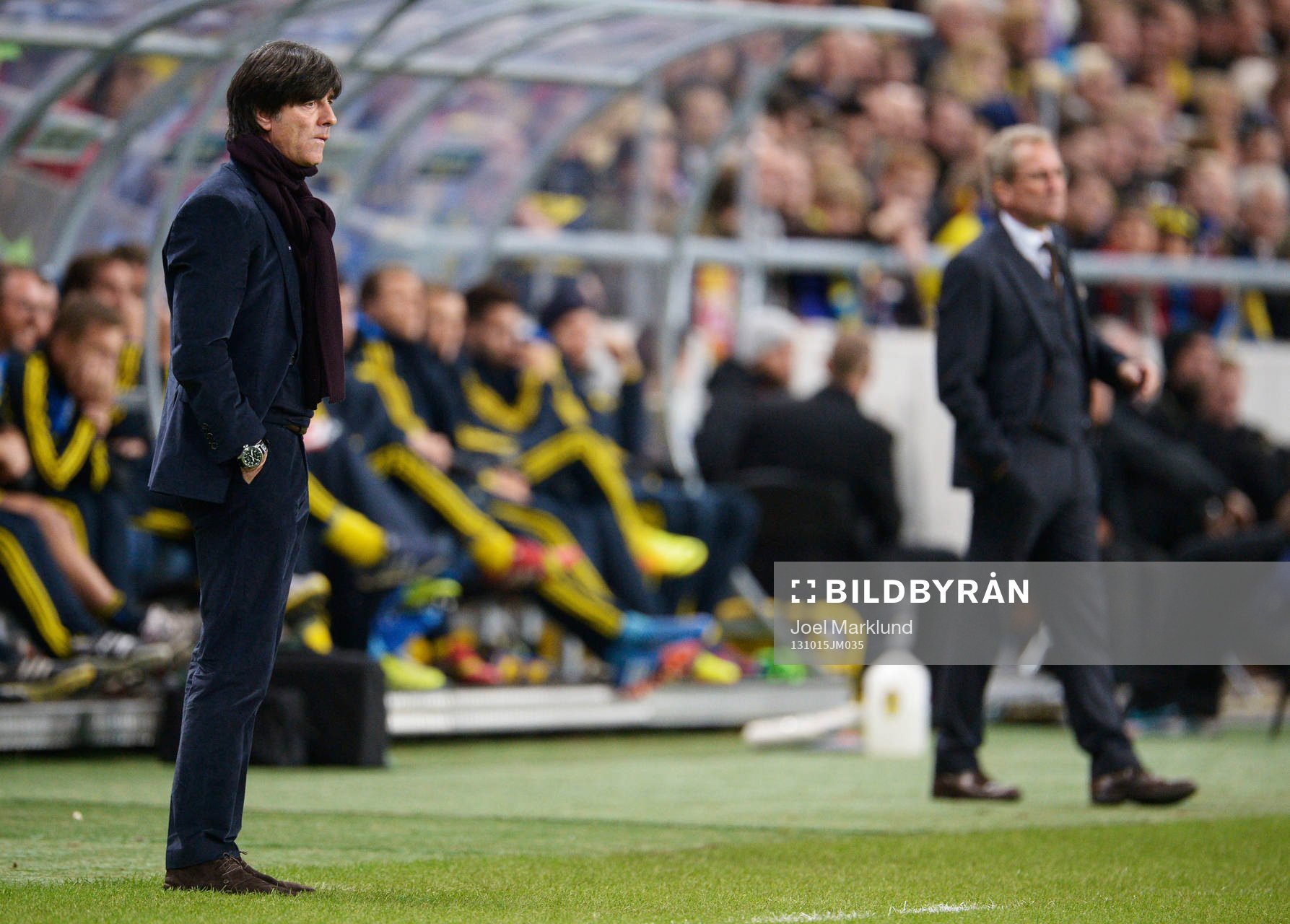 Tysklands förbundskapten Joachim Löw och Sveriges