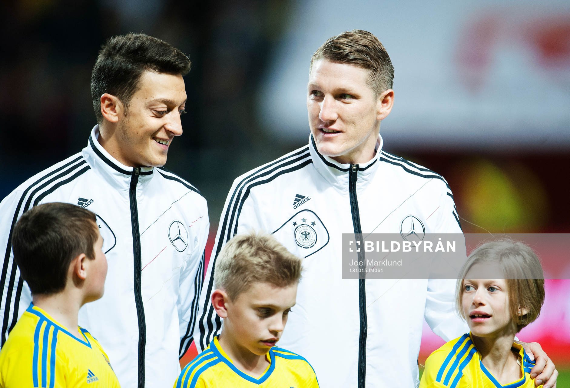 Tysklands Mesut Özil och Bastian Schweinsteiger