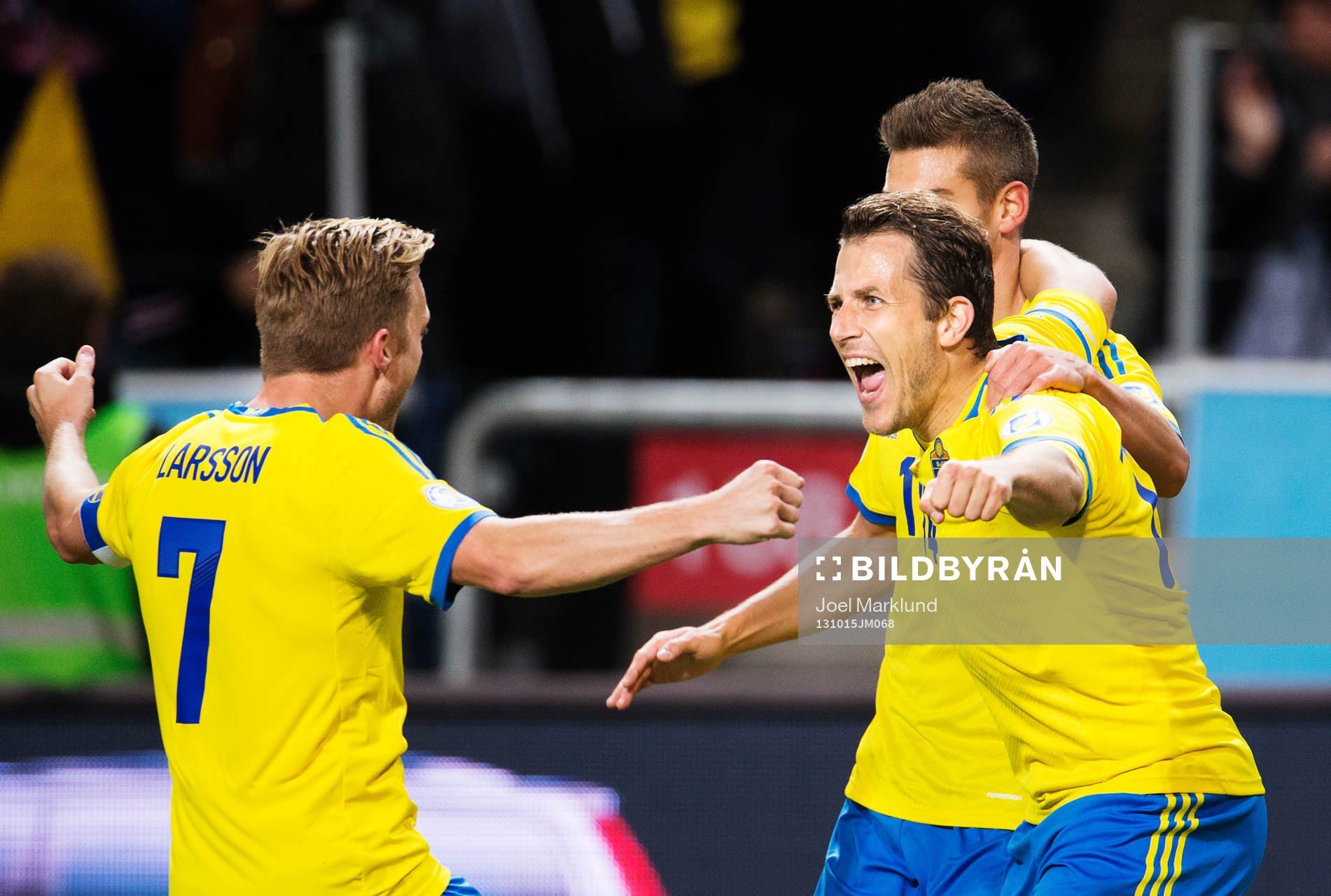 Sveriges Sebastian Larsson, Tobias Hysén och Alexander