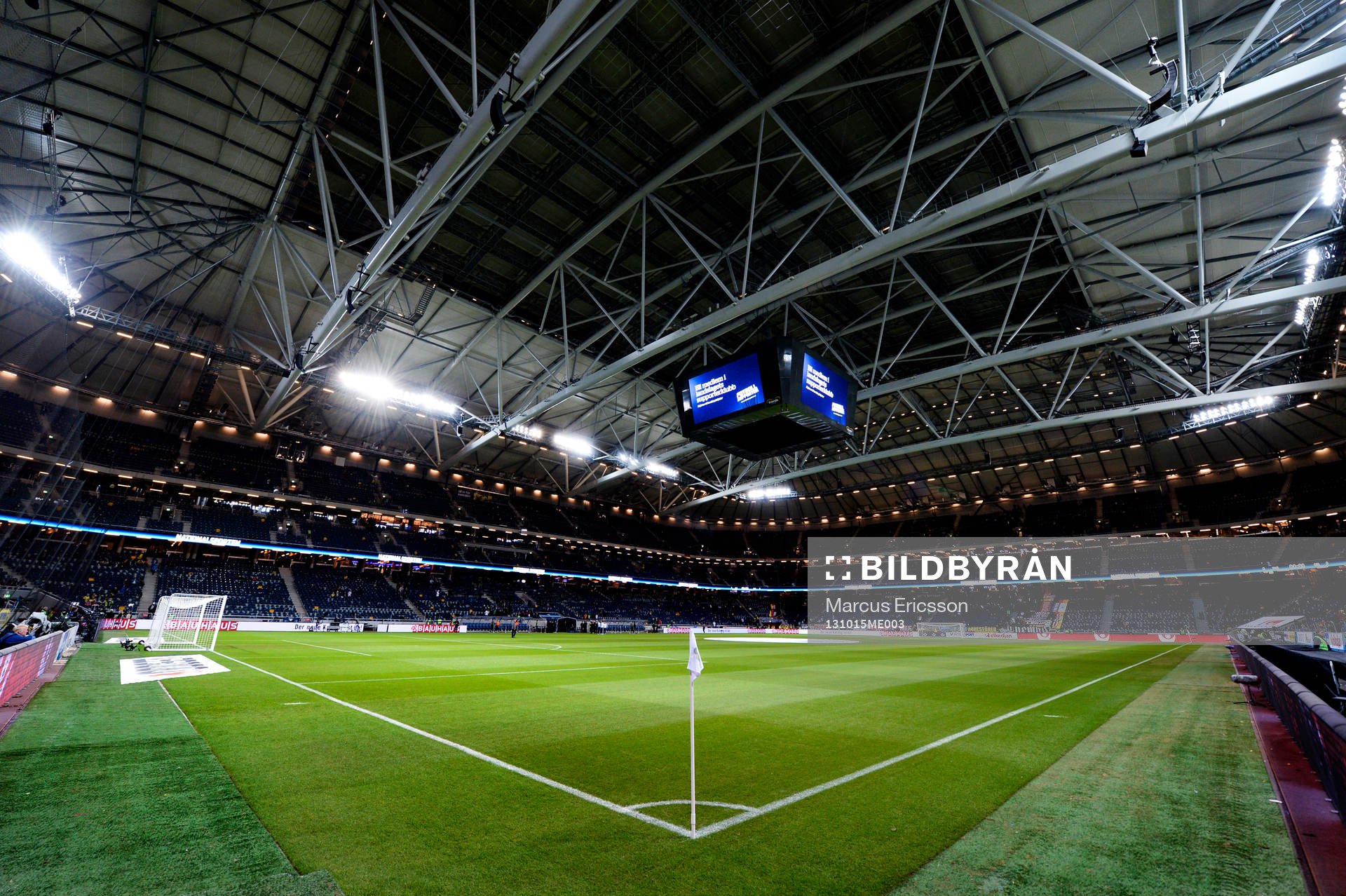 Friends Arena innan fotbollsmatchen i VM-kvalet mellan