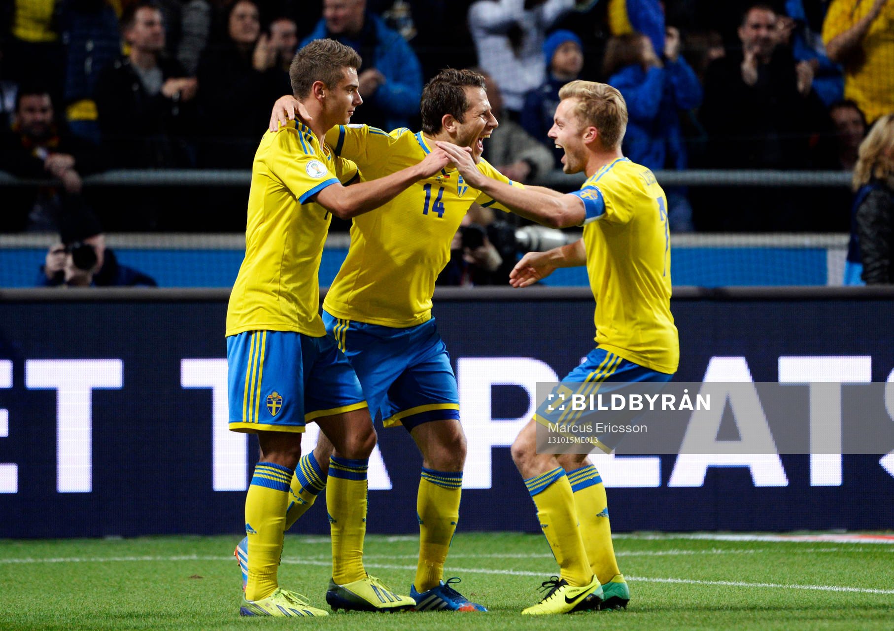 Sveriges Alexander Kacaniklic, Tobias Hysén och Sebastian